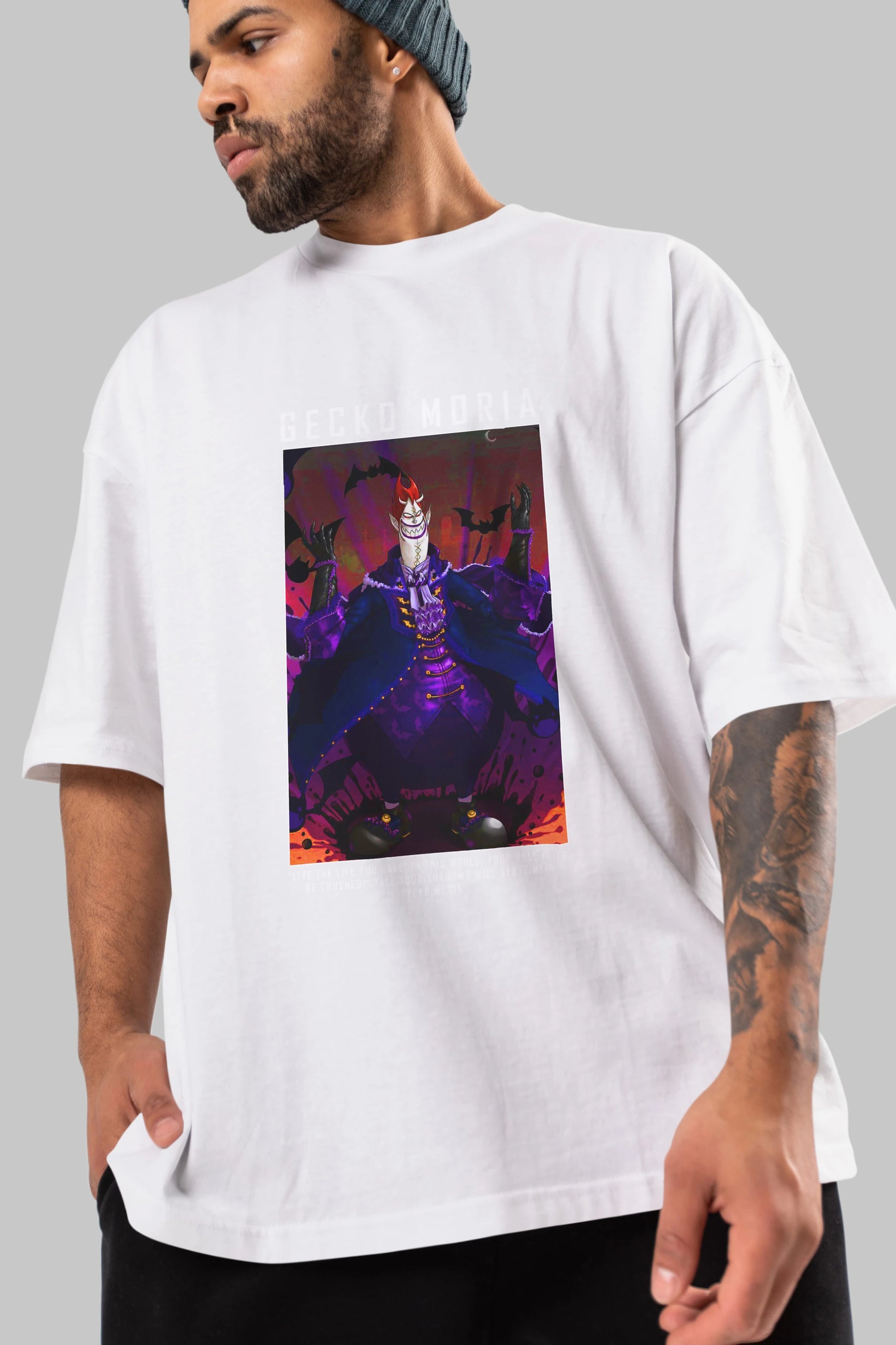 Gecko Moria Anime Ön Baskılı Oversize t-shirt Erkek Kadın Unisex
