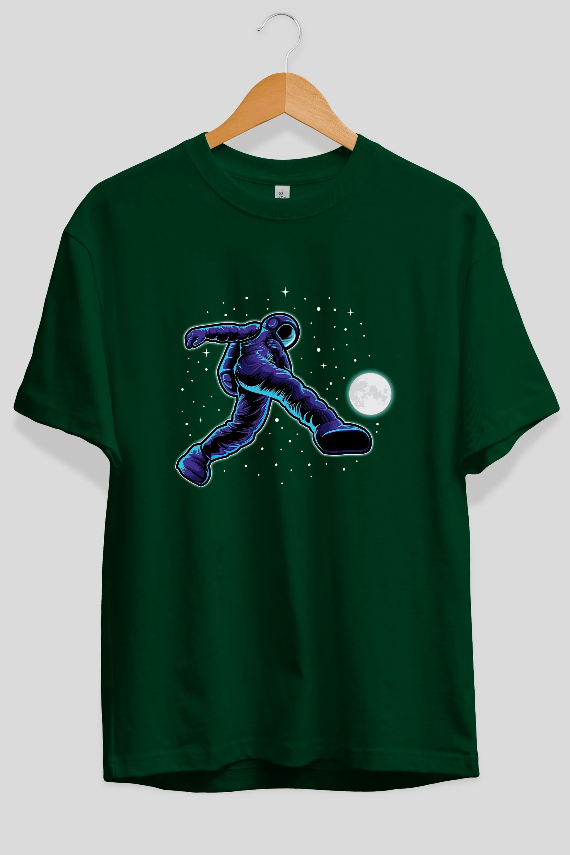 Astroball in Space Ön Baskılı Oversize t-shirt Erkek Kadın Unisex