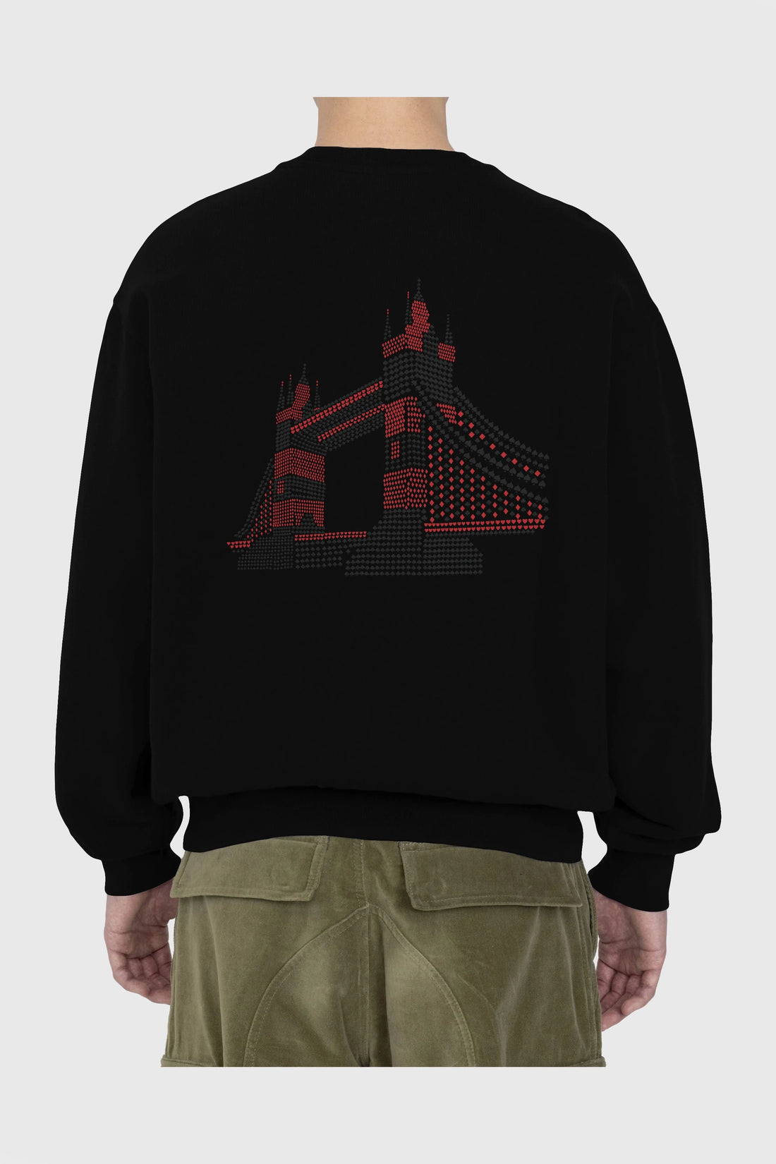 The Bridge Arka Baskılı Oversize Sweatshirt Erkek Kadın Unisex