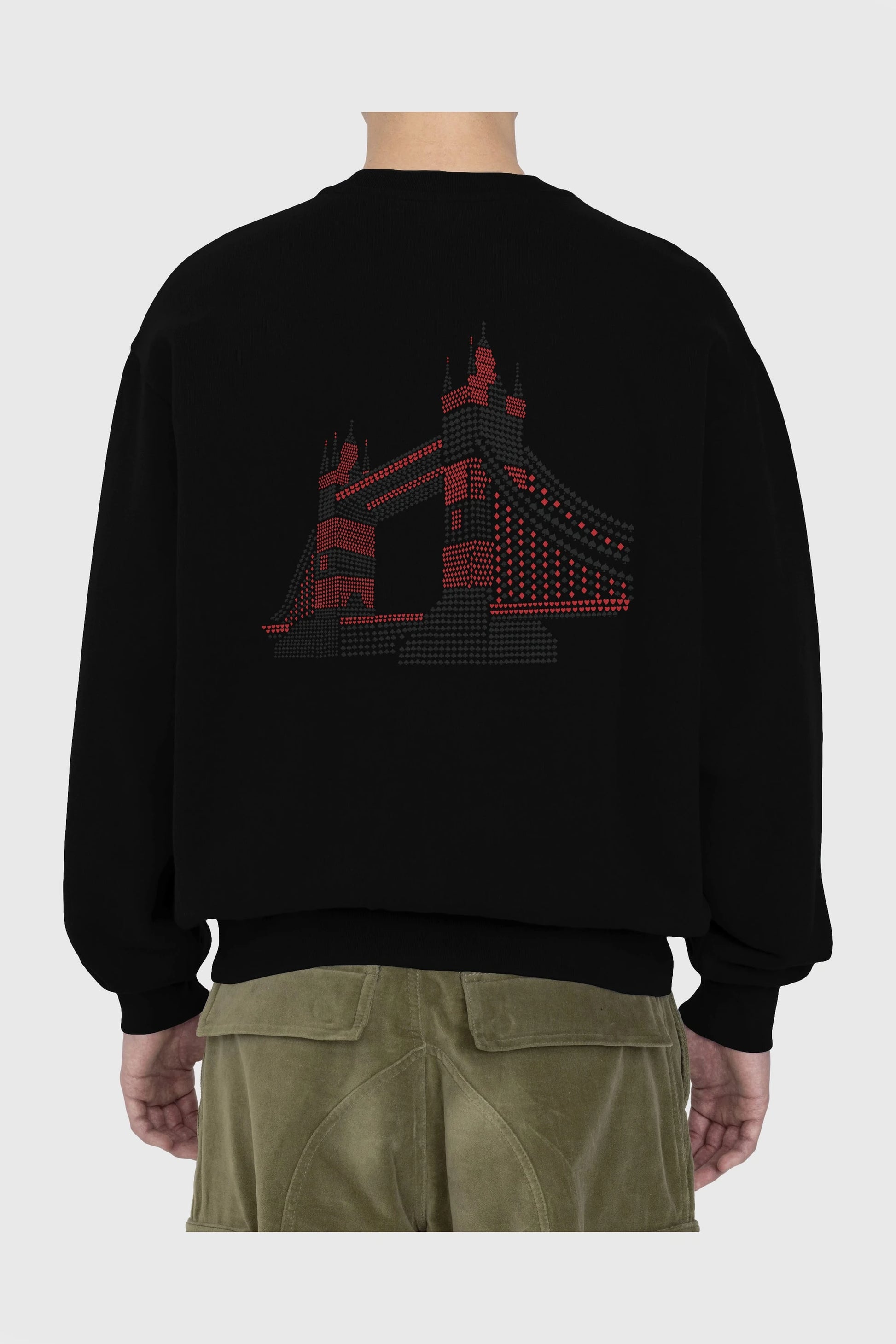 The Bridge Arka Baskılı Oversize Sweatshirt Erkek Kadın Unisex