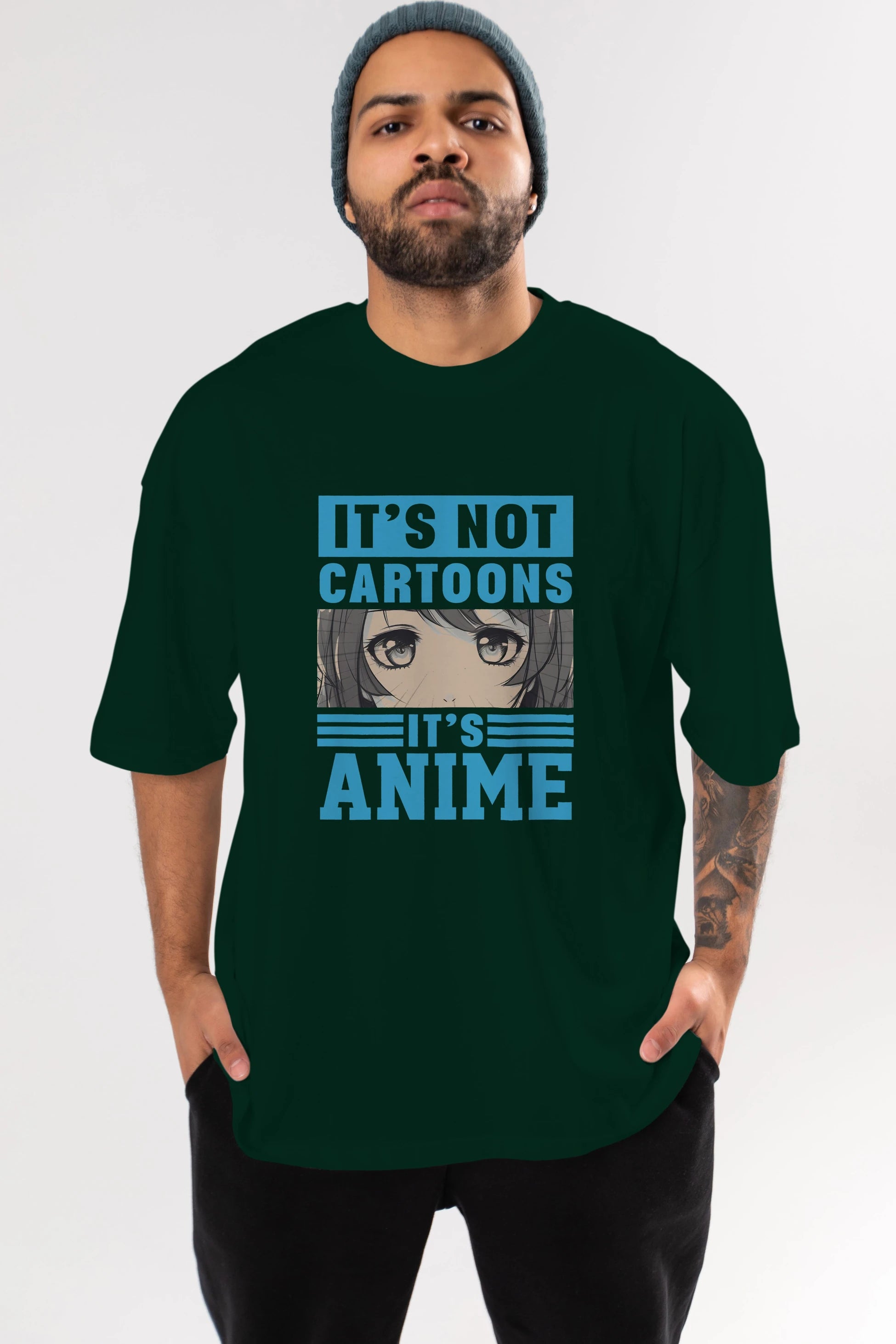Its Anime Anime Ön Baskılı Oversize t-shirt Erkek Kadın Unisex
