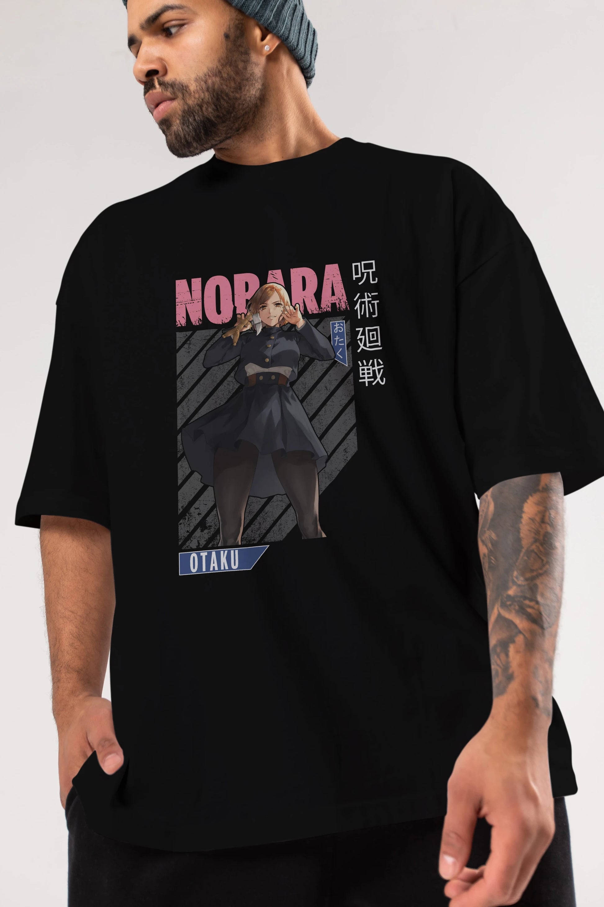 Nobara Kugisaki 4 Anime Ön Baskılı Oversize t-shirt %100 pamuk Erkek Kadın Unisex