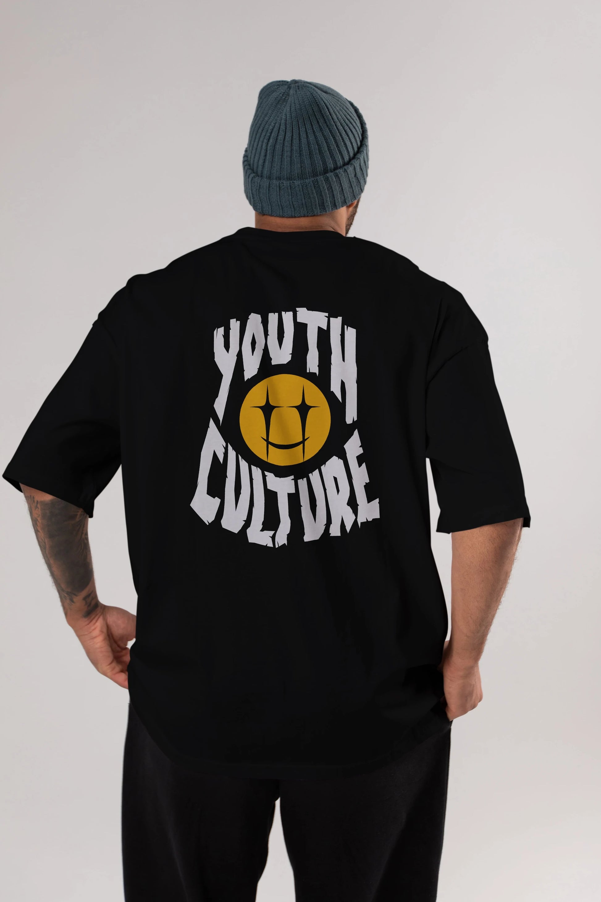 Youth Culture Arka Baskılı Oversize t-shirt Erkek Kadın Unisex