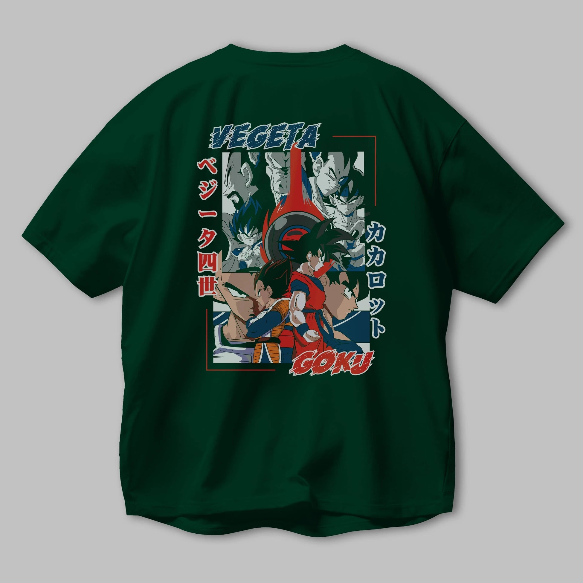 VEGETA VS GOKU Anime Arka Baskılı Oversize t-shirt Erkek Kadın Unisex