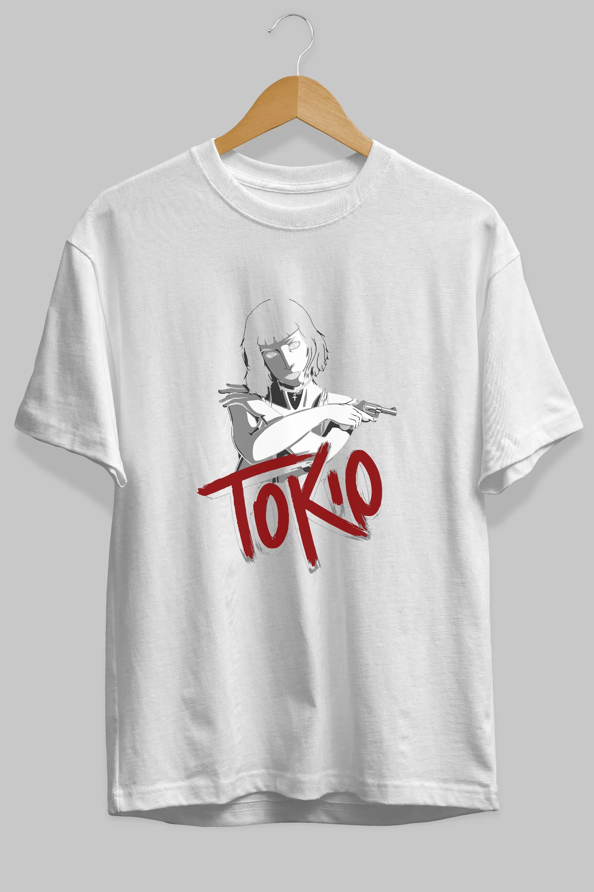 La Casa De Papel (10) Ön Baskılı Oversize t-shirt Erkek Kadın Unisex %100 Pamuk Bisiklet Yaka tişort