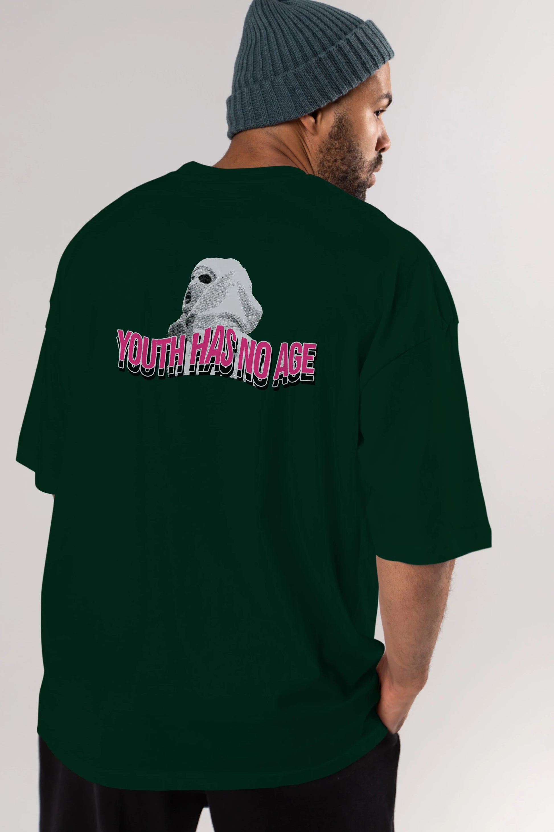 Youth Has No Age Arka Baskılı Oversize t-shirt Erkek Kadın Unisex