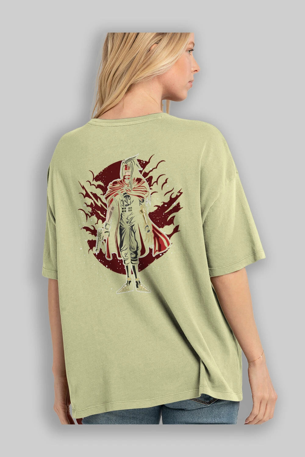 FINAL FANTASY Arka Baskılı Oversize t-shirt Erkek Kadın Unisex %100 Pamuk
