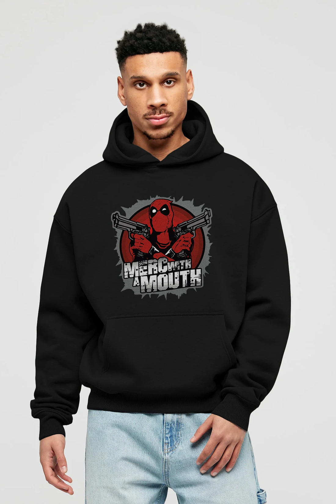 Deadpool (13) Ön Baskılı Hoodie Oversize Kapüşonlu Sweatshirt Erkek Kadın Unisex