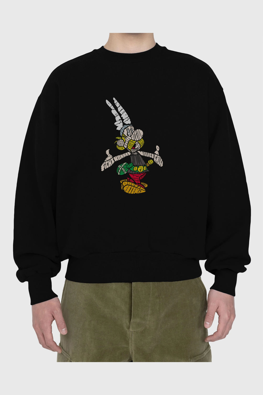 Asterix Ön Baskılı Oversize Sweatshirt Erkek Kadın Unisex