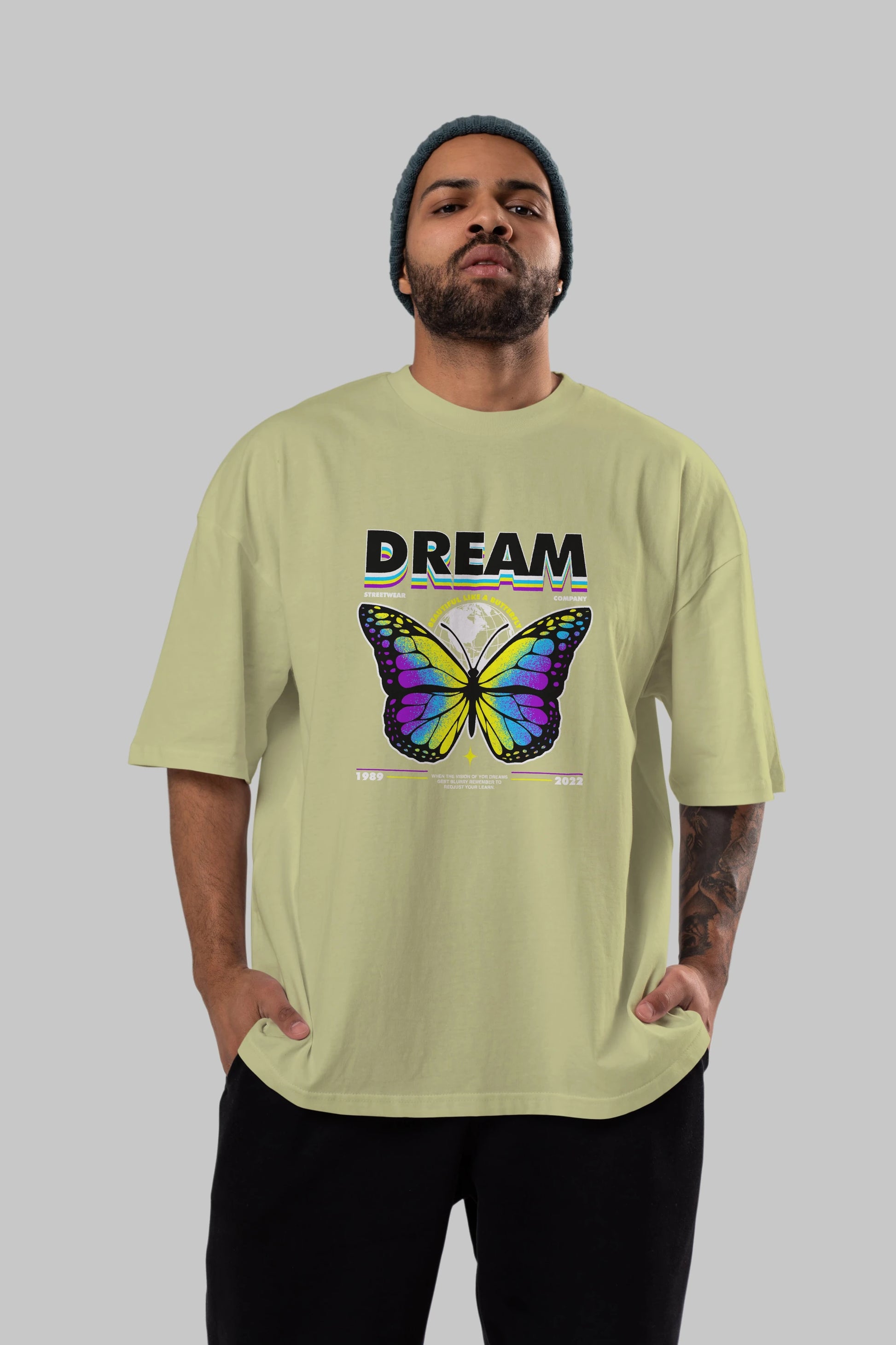Dream Company Ön Baskılı Oversize t-shirt Erkek Kadın Unisex