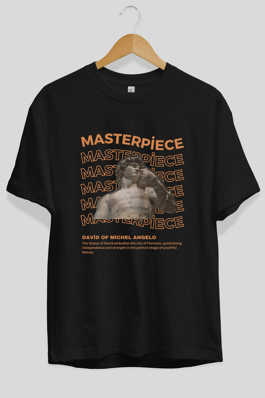 Masterpiece Yazılı Ön Baskılı Oversize t-shirt Erkek Kadın Unisex