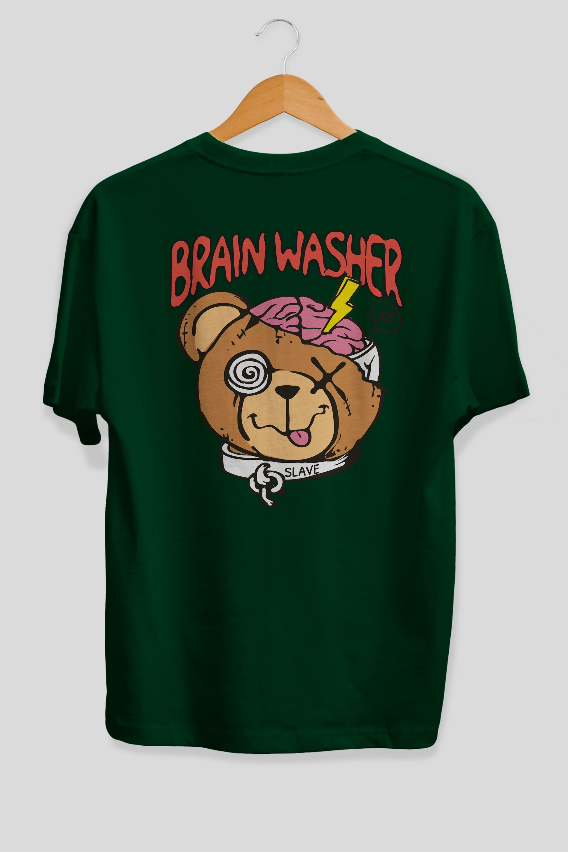 Brain Washer Arka Baskılı Oversize t-shirt Erkek Kadın Unisex