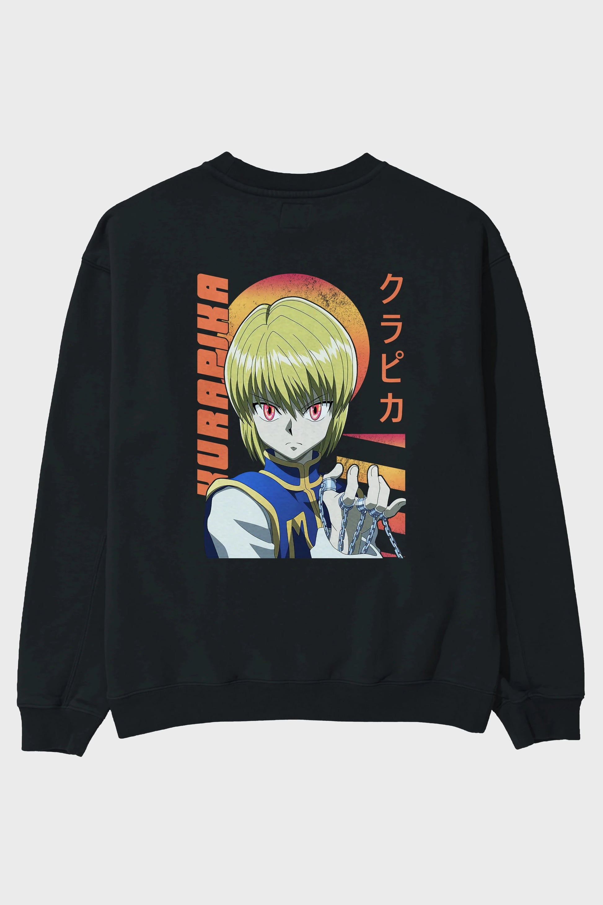 Kurapika 5 (2) Anime Arka Baskılı Oversize Sweatshirt Erkek Kadın Unisex