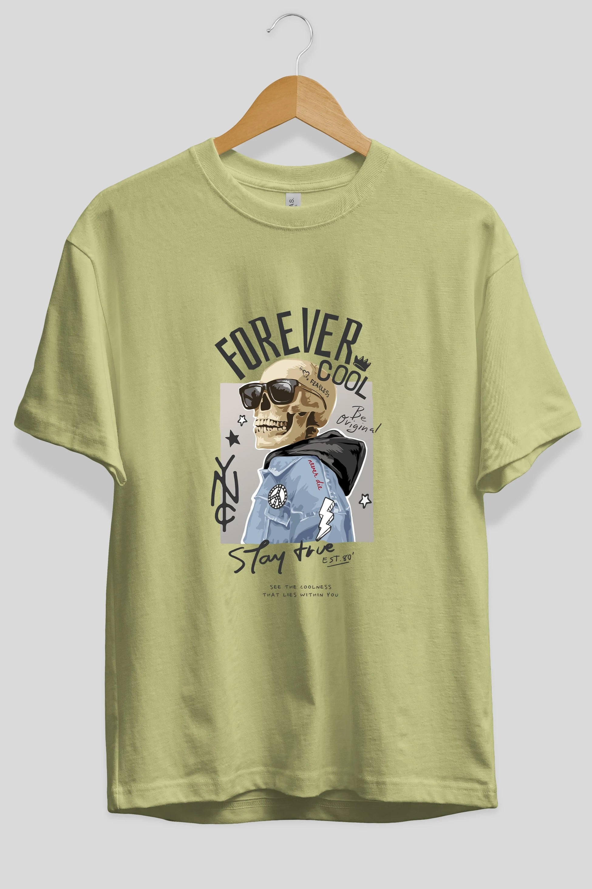 Teddy Bear Forever Cool Ön Baskılı Oversize t-shirt Erkek Kadın Unisex %100 Pamuk