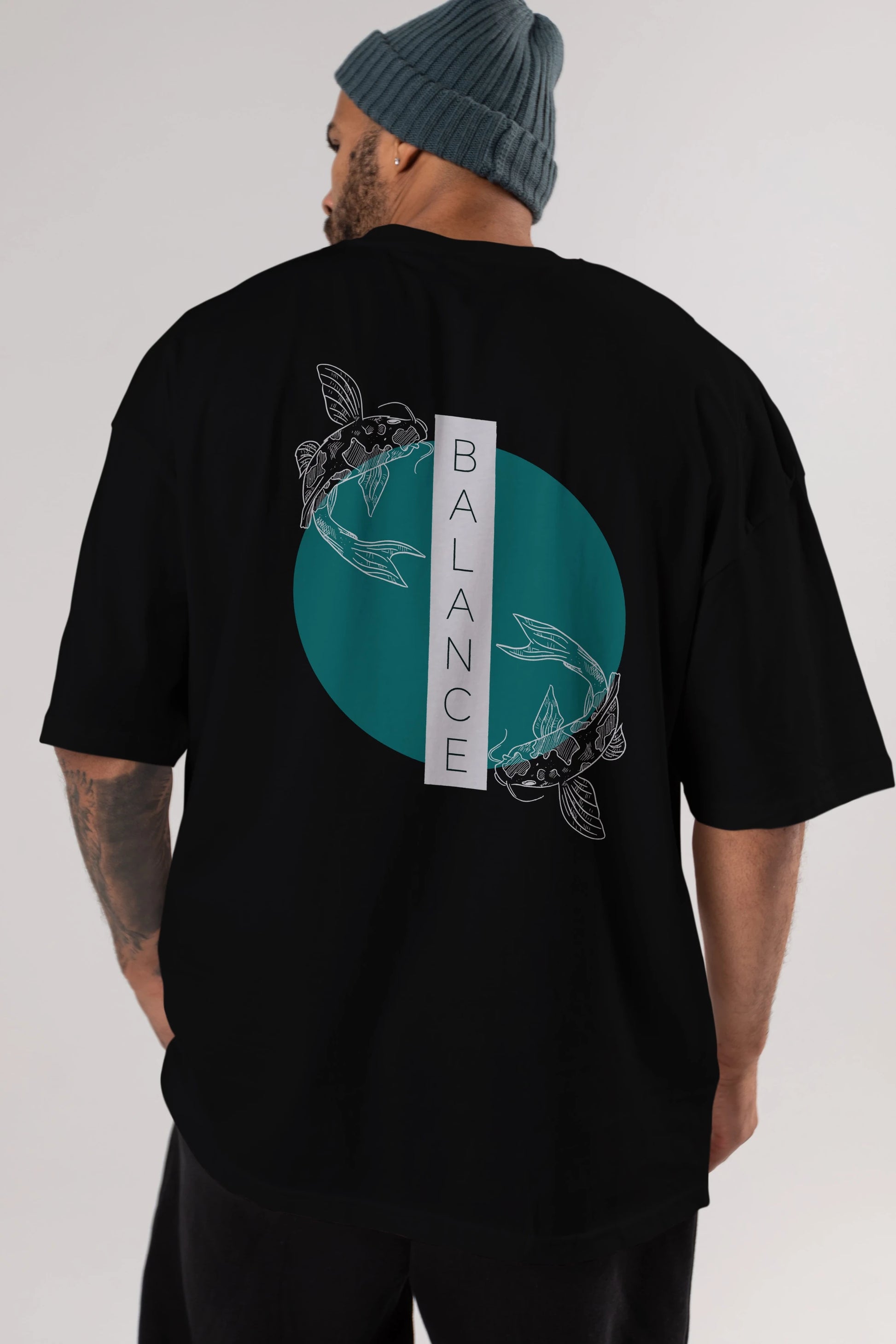Balance 2 Yazılı Arka Baskılı Oversize t-shirt Erkek Kadın Unisex