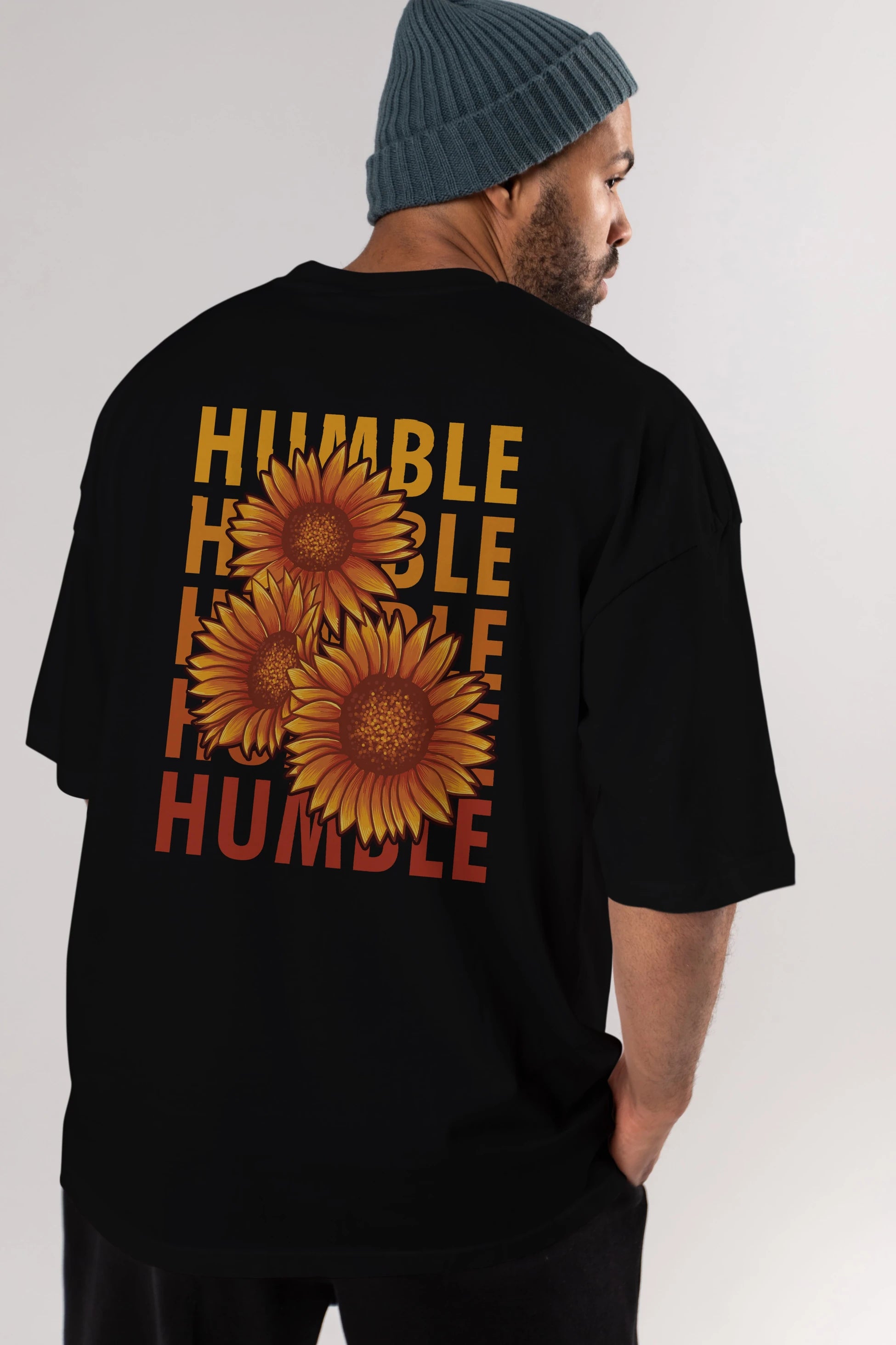 Humble 2 Arka Baskılı Oversize t-shirt Erkek Kadın Unisex