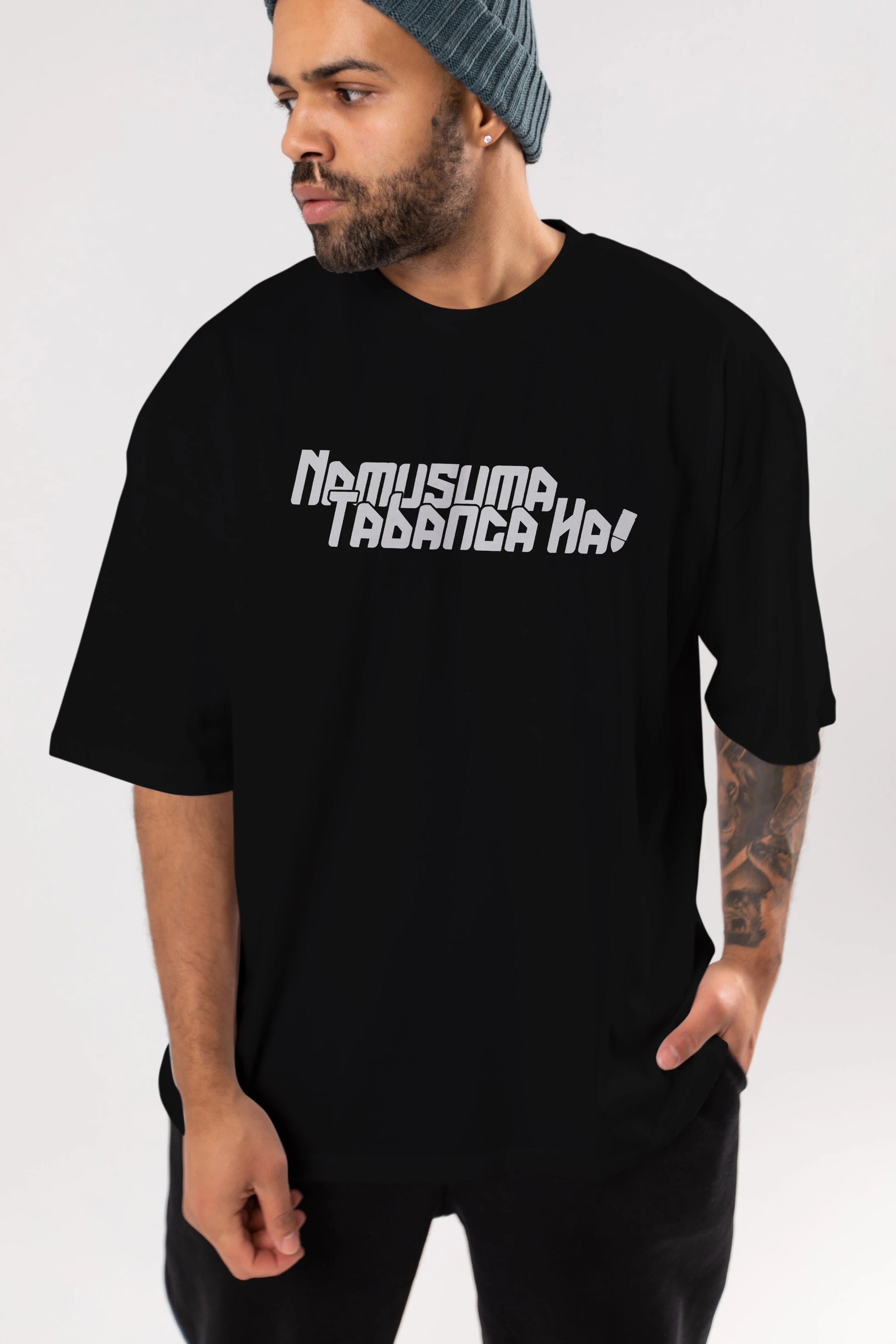 Namusuma Tabanca Ha Ön Baskılı Oversize t-shirt %100 pamuk Erkek Kadın Unisex