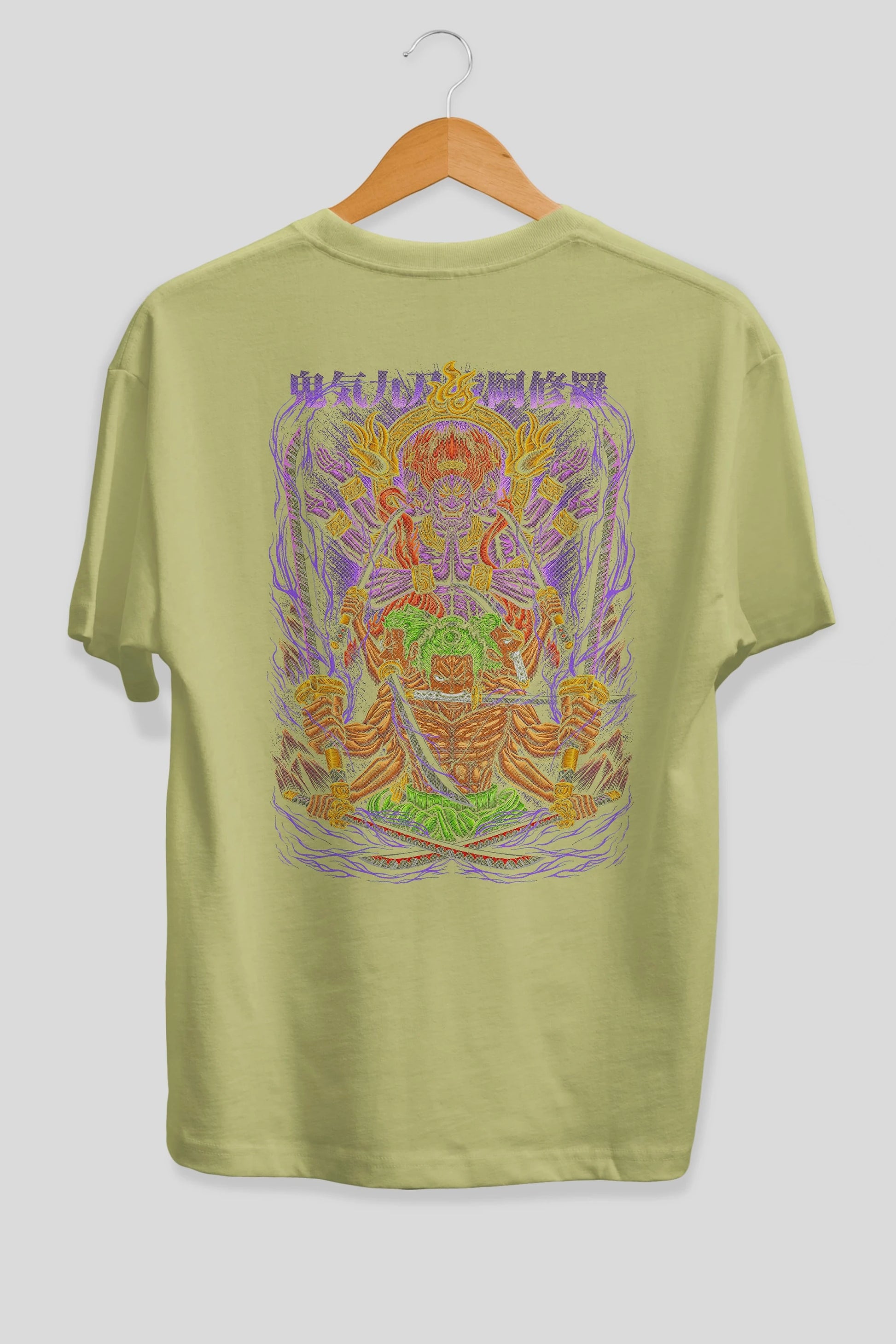 RORONOA ZORO 2 Anime Arka Baskılı Oversize t-shirt Erkek Kadın Unisex