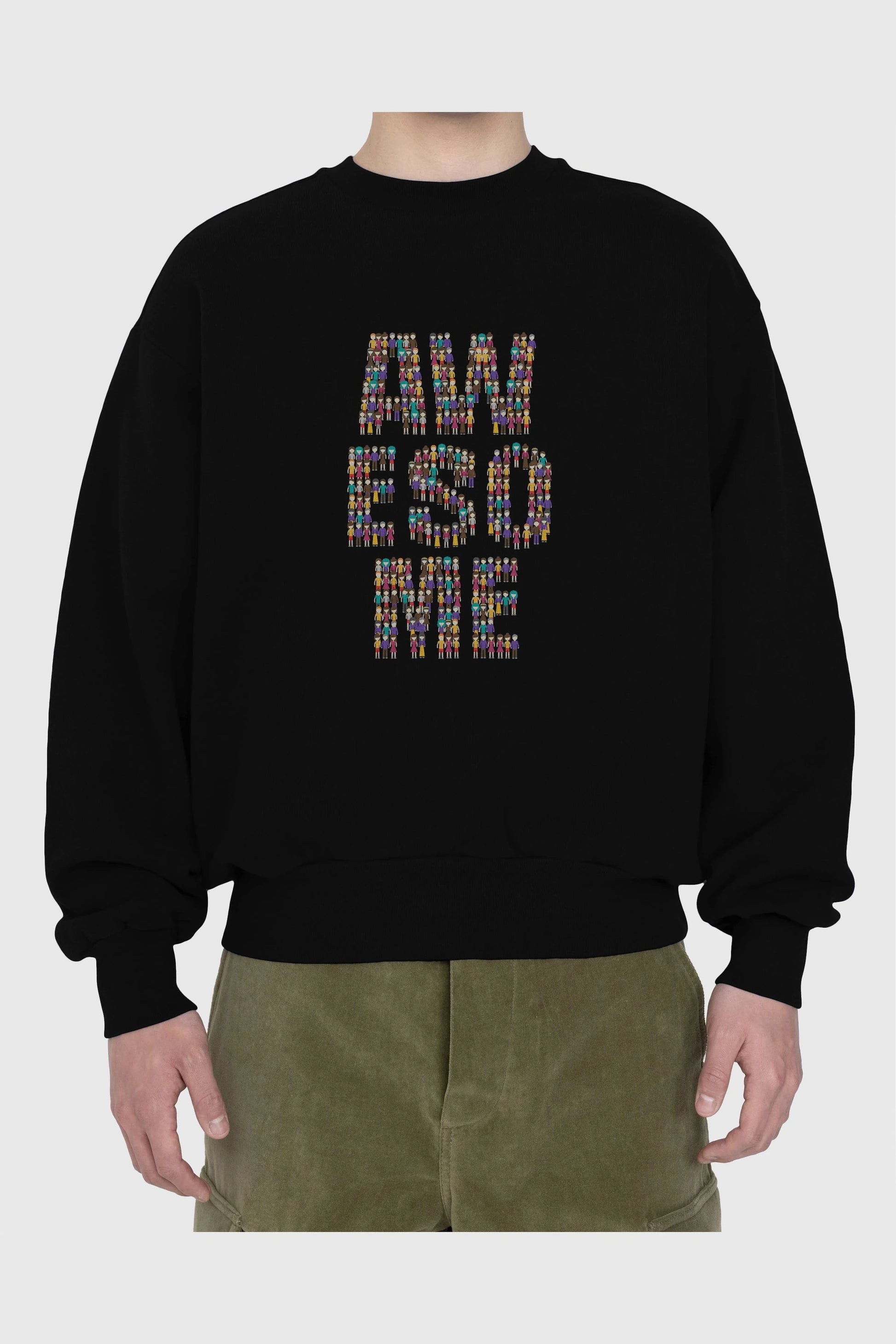 Awesome Ön Baskılı Oversize Sweatshirt Erkek Kadın Unisex