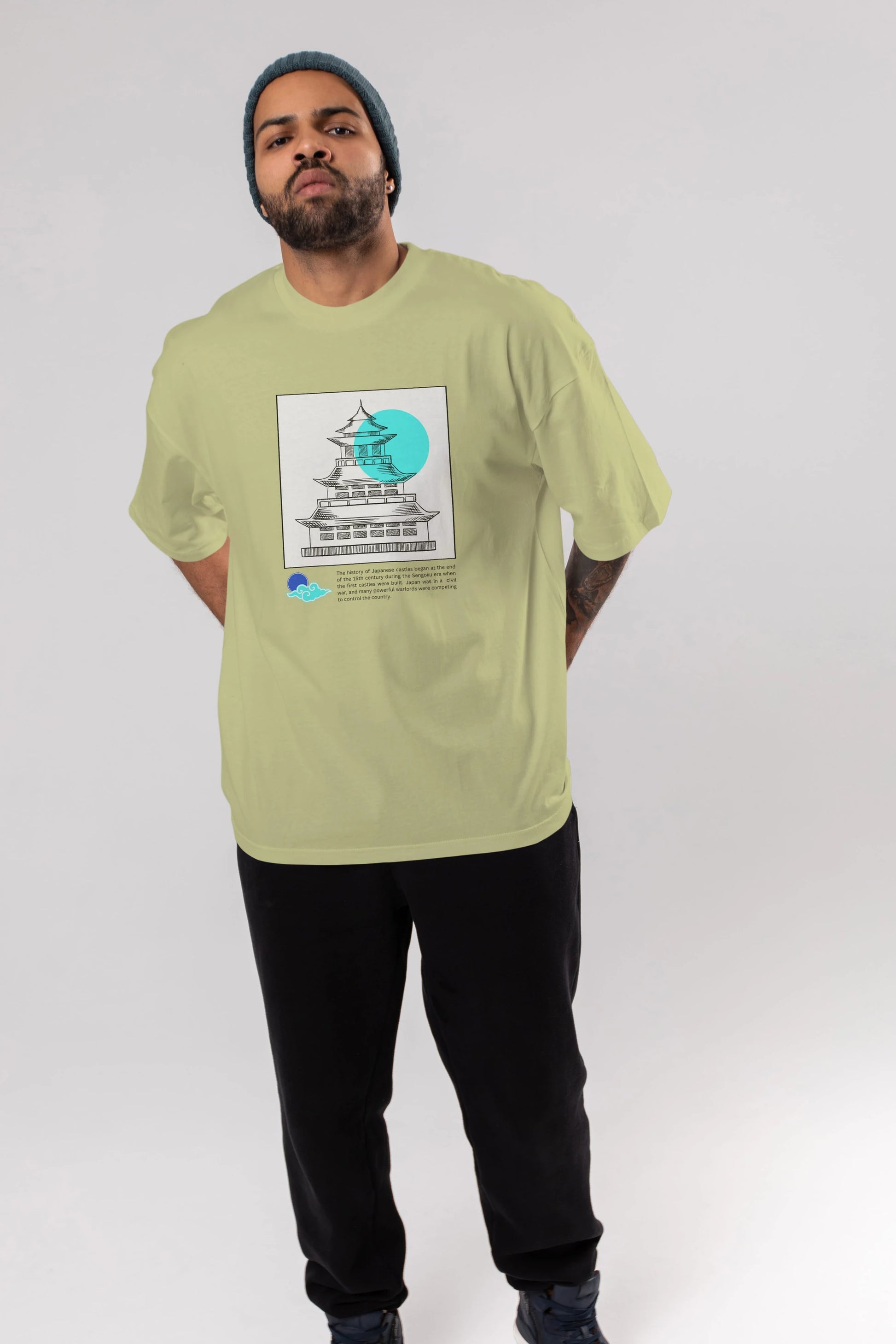 Japan Streetwear Ön Baskılı Oversize t-shirt Erkek Kadın Unisex