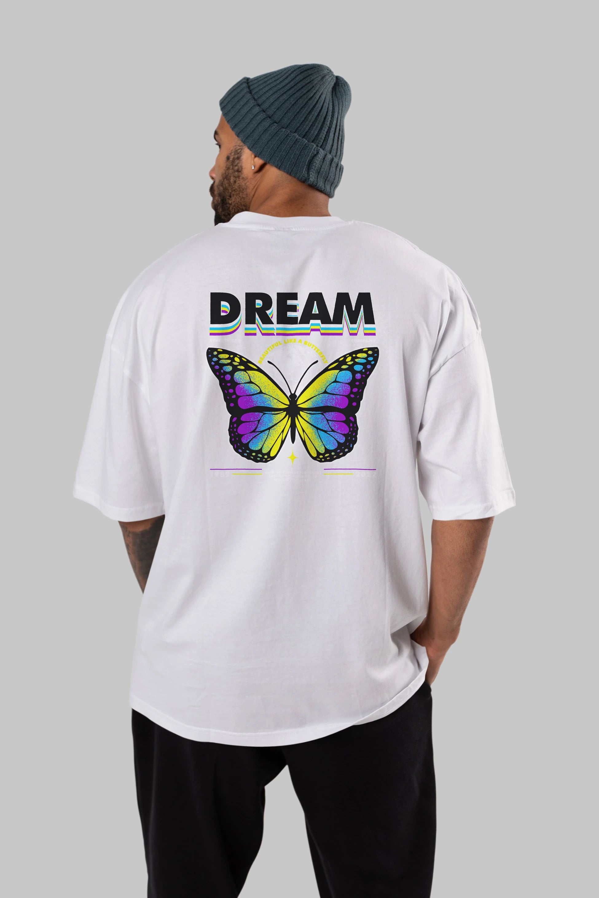 Dream Company Arka Baskılı Oversize t-shirt Erkek Kadın Unisex