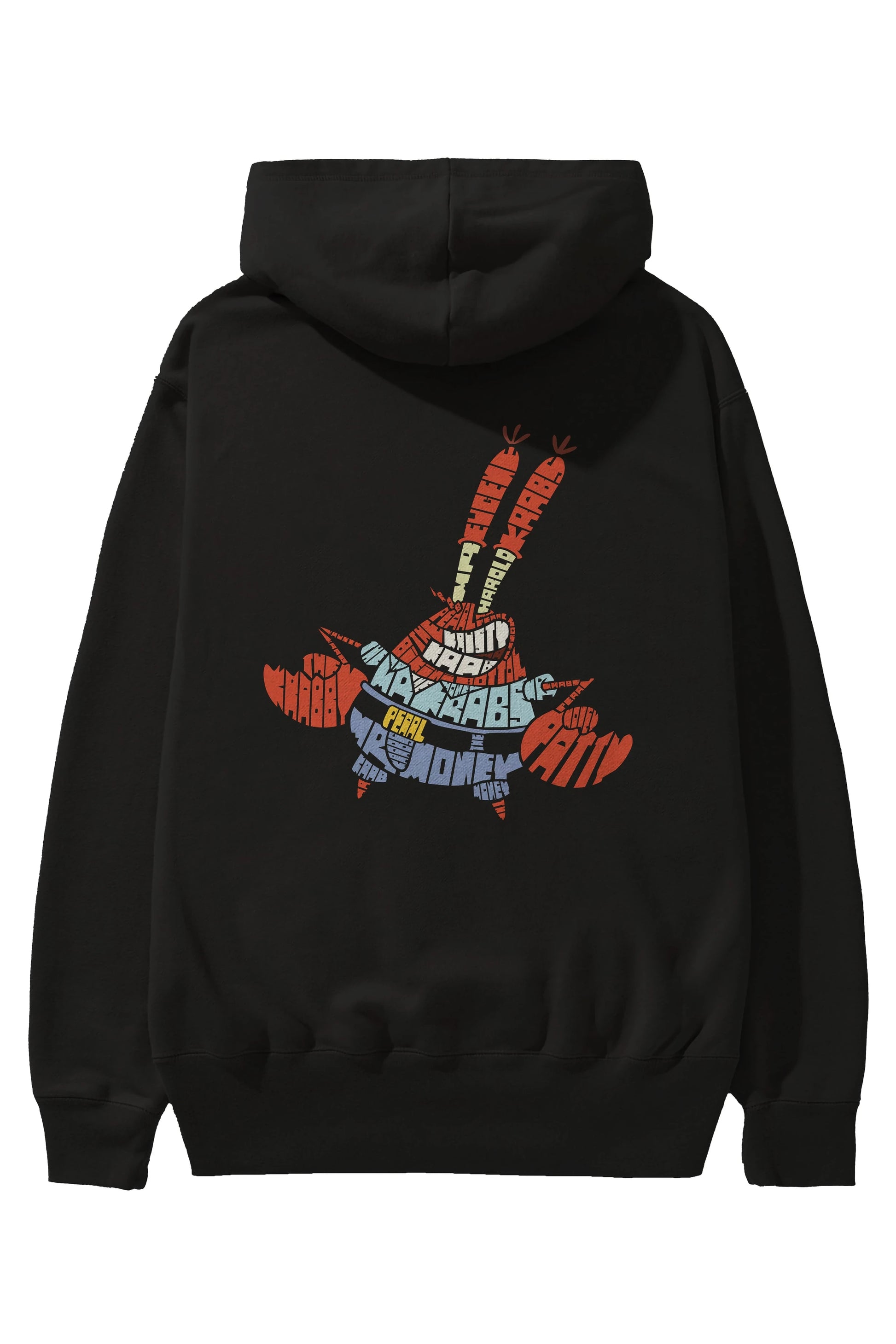 Mr Krabs Arka Baskılı Hoodie Oversize Kapüşonlu Sweatshirt Erkek Kadın Unisex