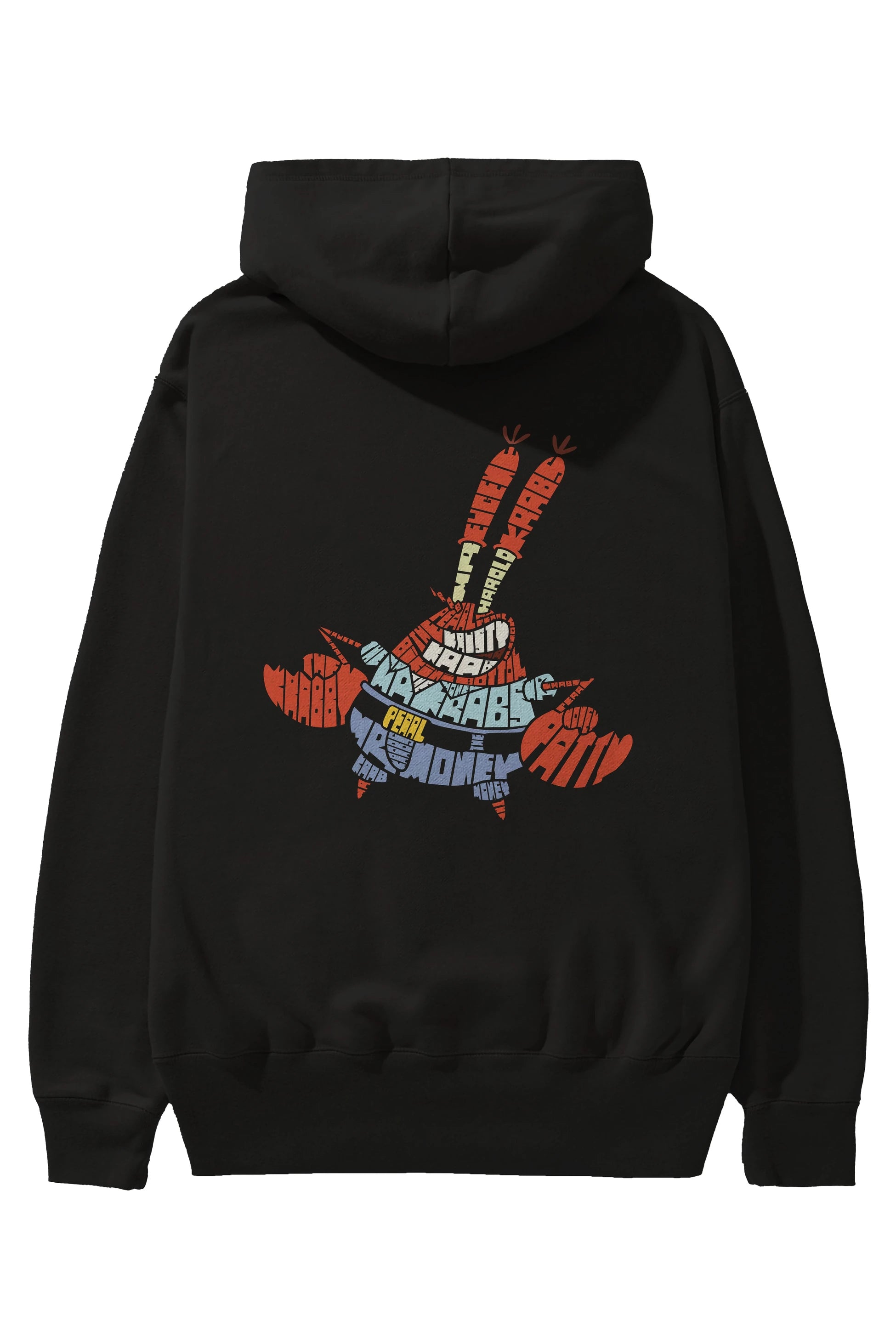 Mr Krabs Arka Baskılı Hoodie Oversize Kapüşonlu Sweatshirt Erkek Kadın Unisex