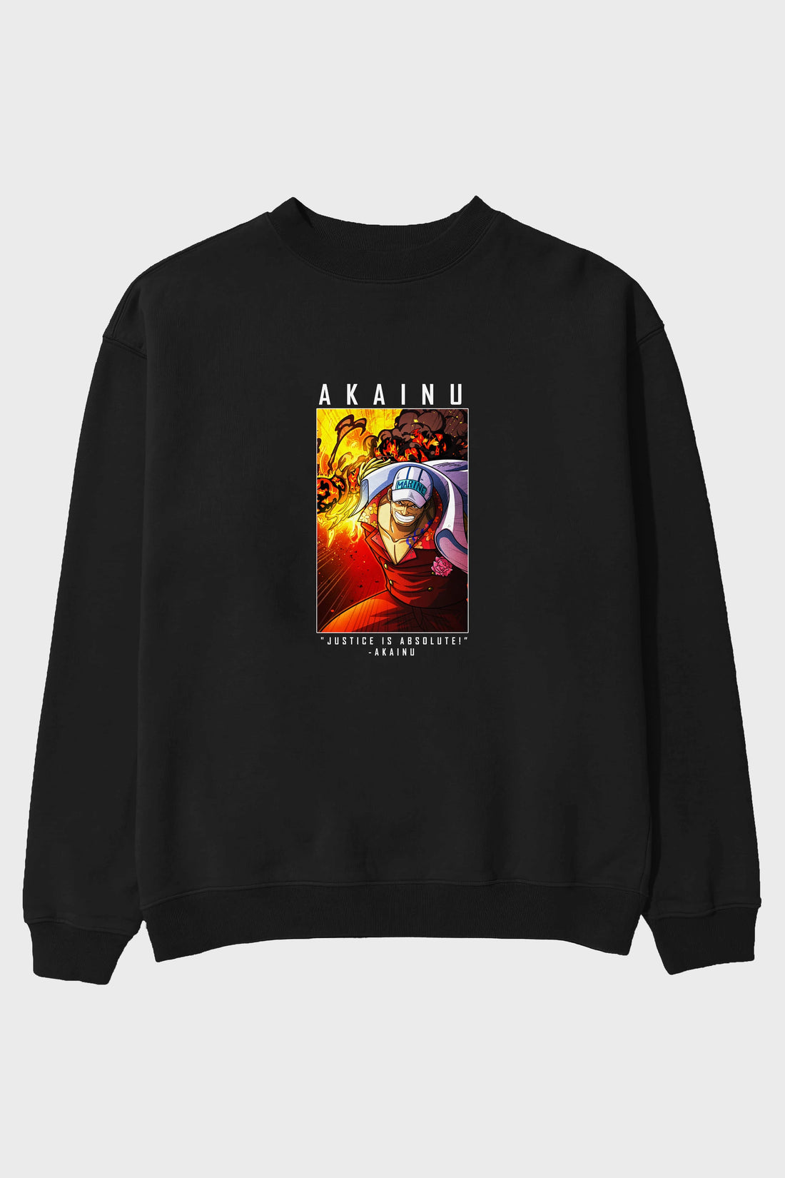 Sakazuki Ön Baskılı Anime Oversize Sweatshirt Erkek Kadın Unisex