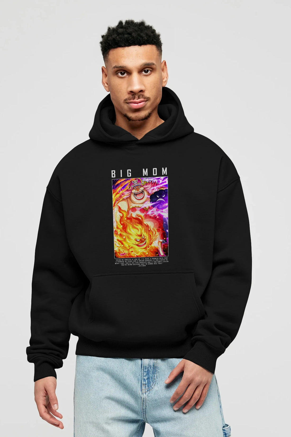 Charlotte Linlin Anime Ön Baskılı Hoodie Oversize Kapüşonlu Sweatshirt Erkek Kadın Unisex