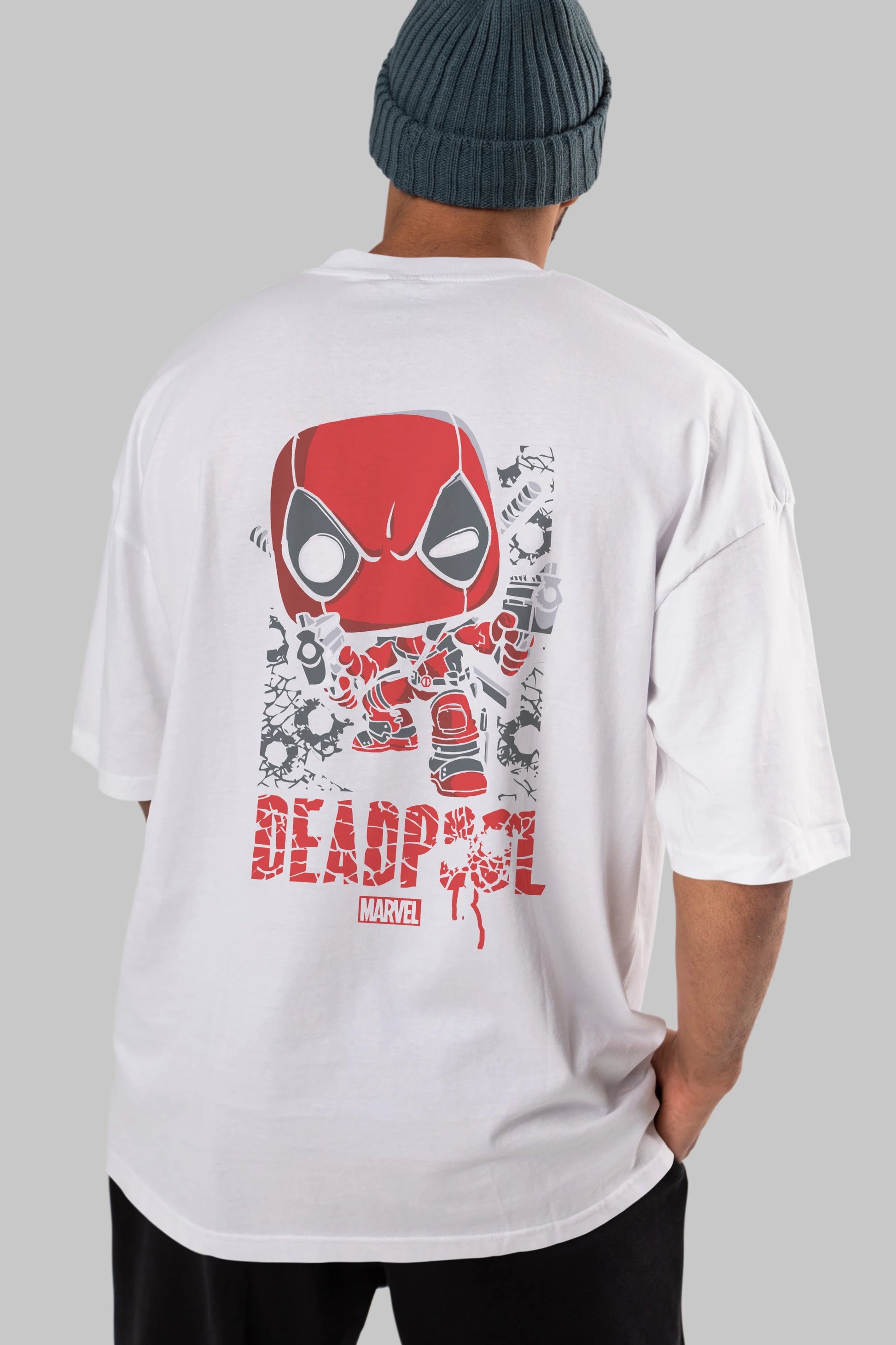 Deadpool (8) Arka Baskılı Oversize t-shirt Erkek Kadın Unisex %100 Pamuk Bisiklet Yaka tişort