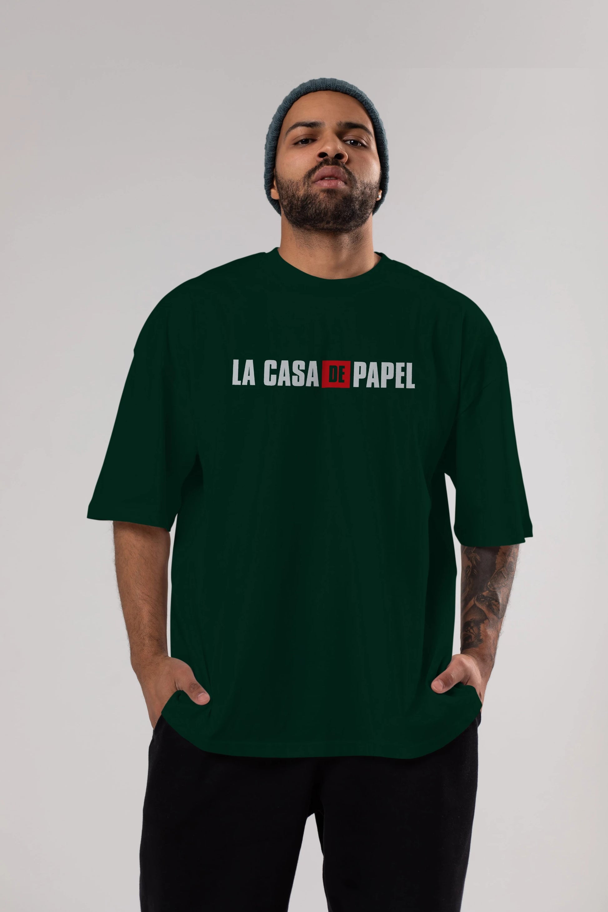 La Casa De Papel Ön Baskılı Oversize t-shirt %100 pamuk Erkek Kadın Unisex