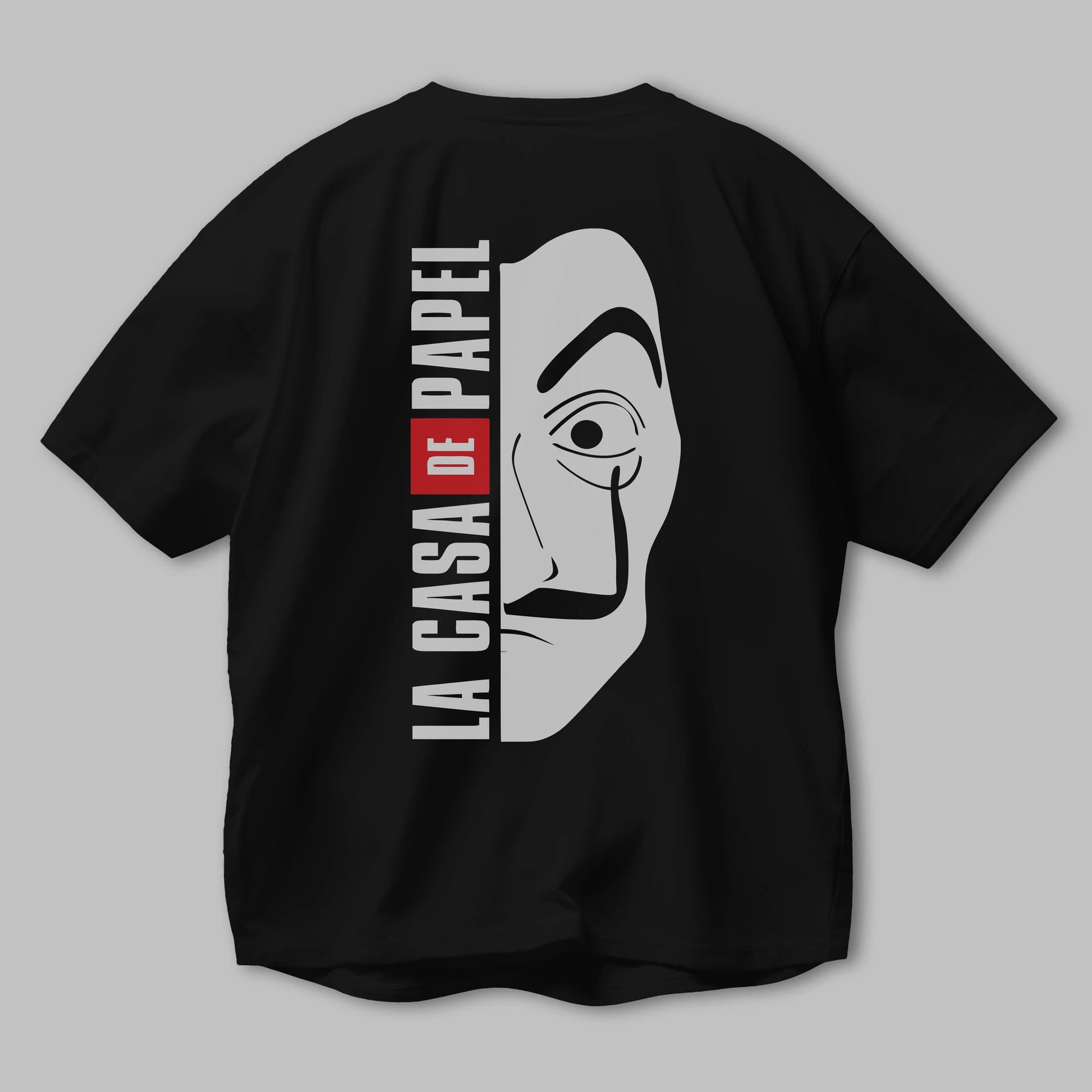 La Casa De Papel (3) Arka Baskılı Oversize t-shirt Erkek Kadın Unisex %100 Pamuk Bisiklet Yaka tişort
