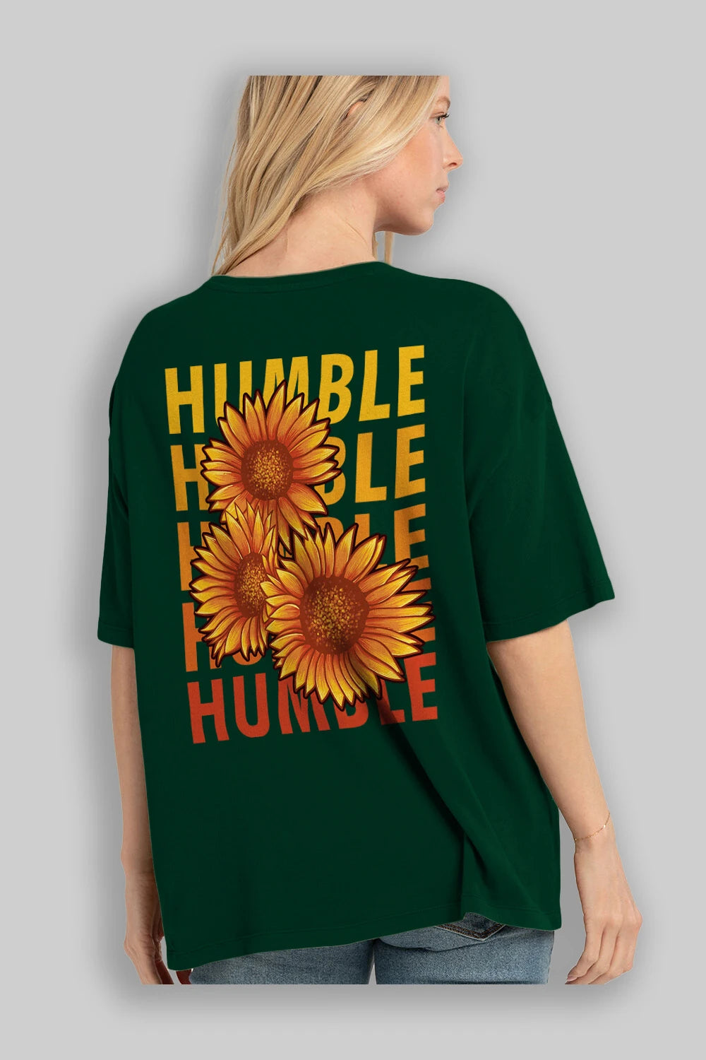Humble 2 Arka Baskılı Oversize t-shirt Erkek Kadın Unisex