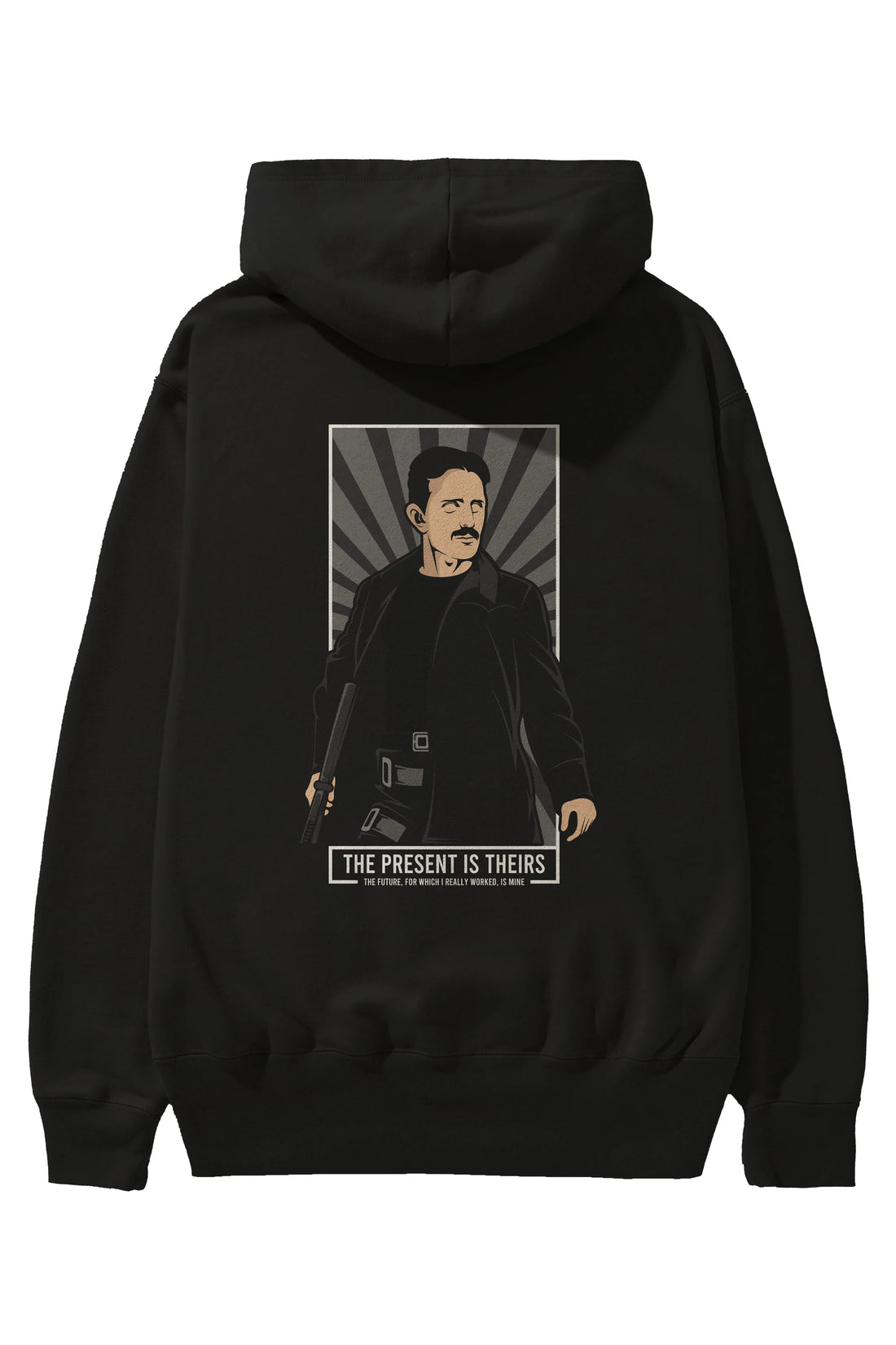 Tesla Matrix Arka Baskılı Hoodie Oversize Kapüşonlu Sweatshirt Erkek Kadın Unisex