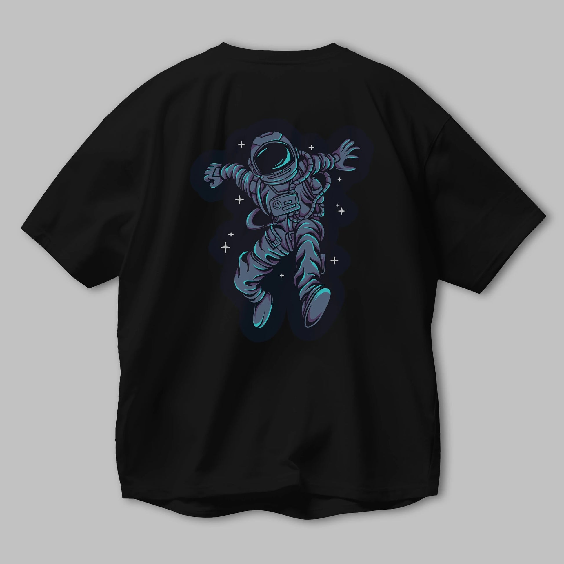 Astrostars sticker Arka Baskılı Oversize t-shirt Erkek Kadın Unisex