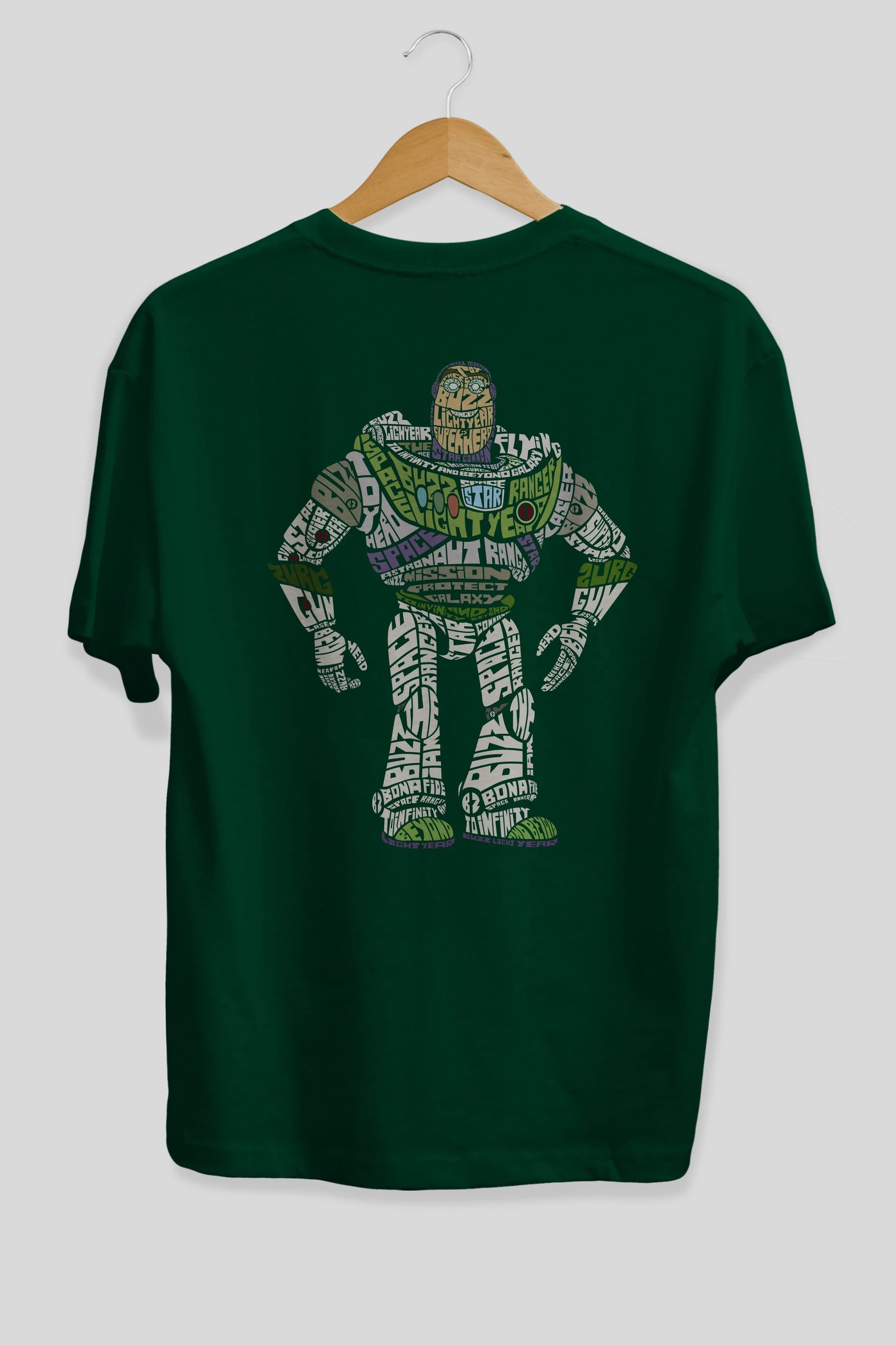 Buzz Arka Baskılı Oversize t-shirt %100 pamuk Erkek Kadın Unisex
