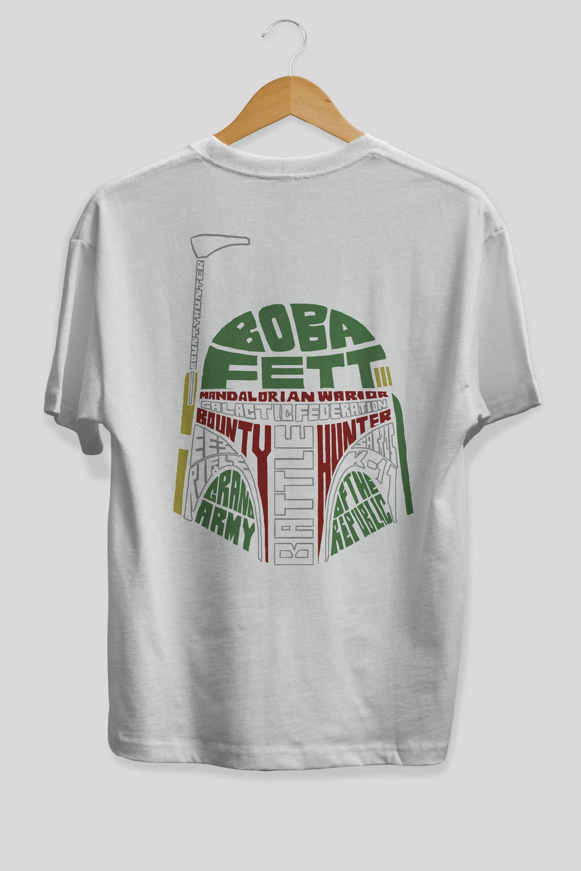 Boba Fett (2) Arka Baskılı Oversize t-shirt %100 pamuk Erkek Kadın Unisex