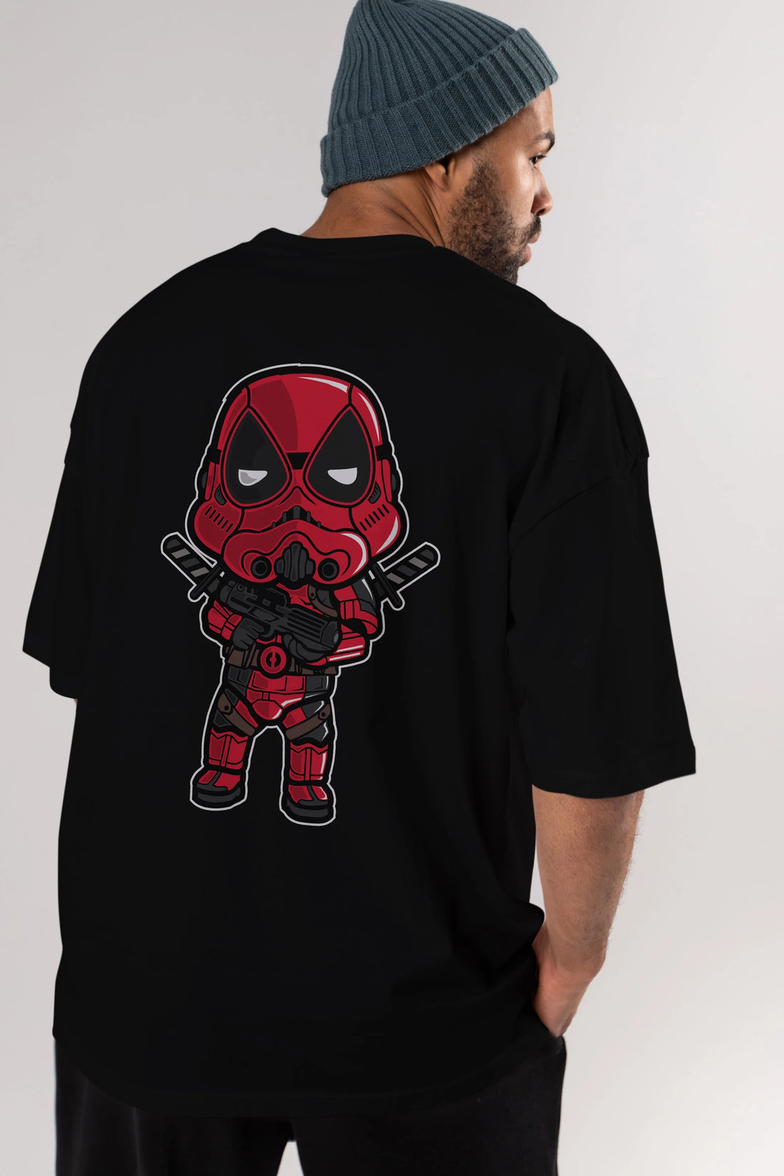 Deadpool (22) Arka Baskılı Oversize t-shirt Erkek Kadın Unisex %100 Pamuk Bisiklet Yaka tişort