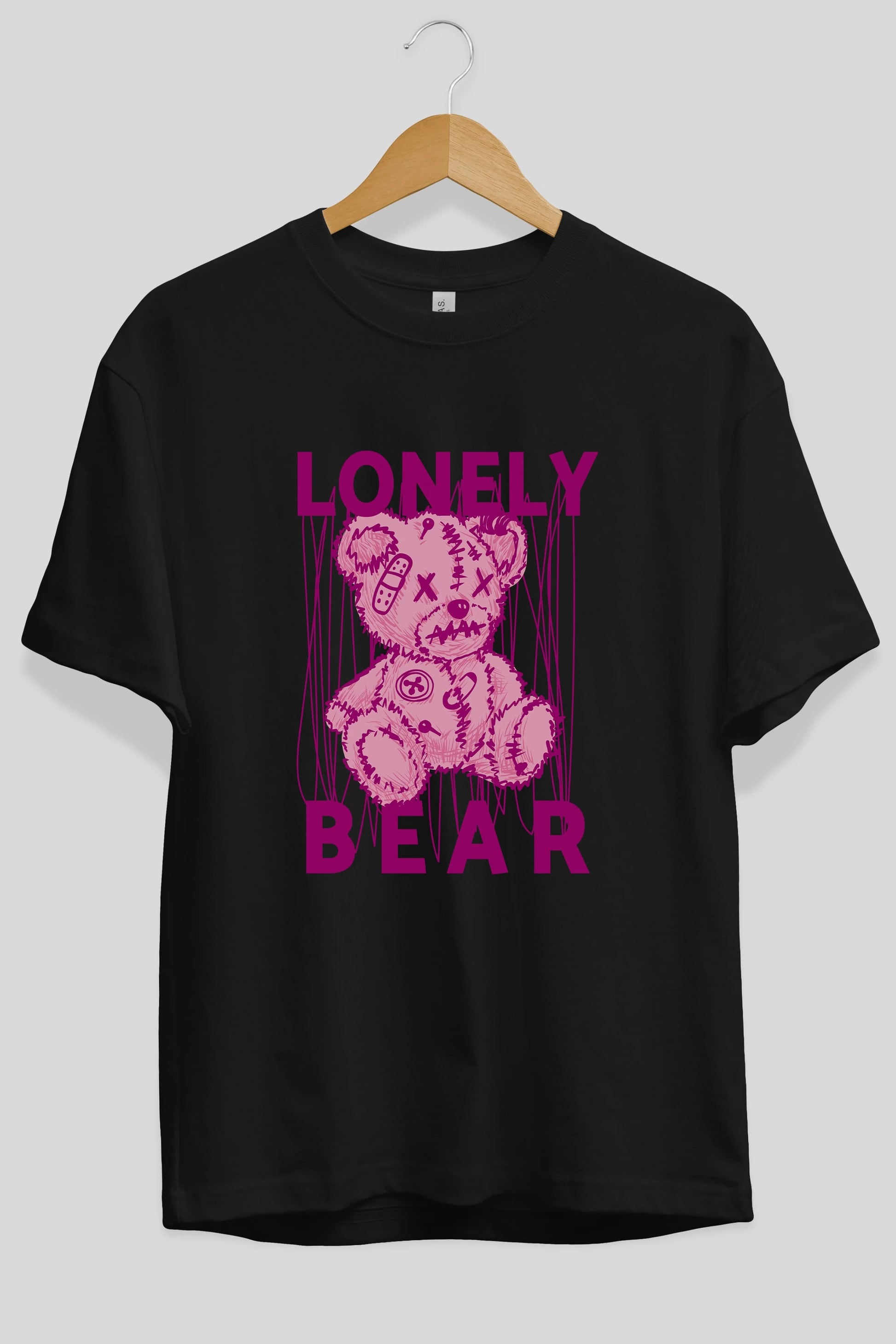 Lonely Bear Ön Baskılı Oversize t-shirt Erkek Kadın Unisex