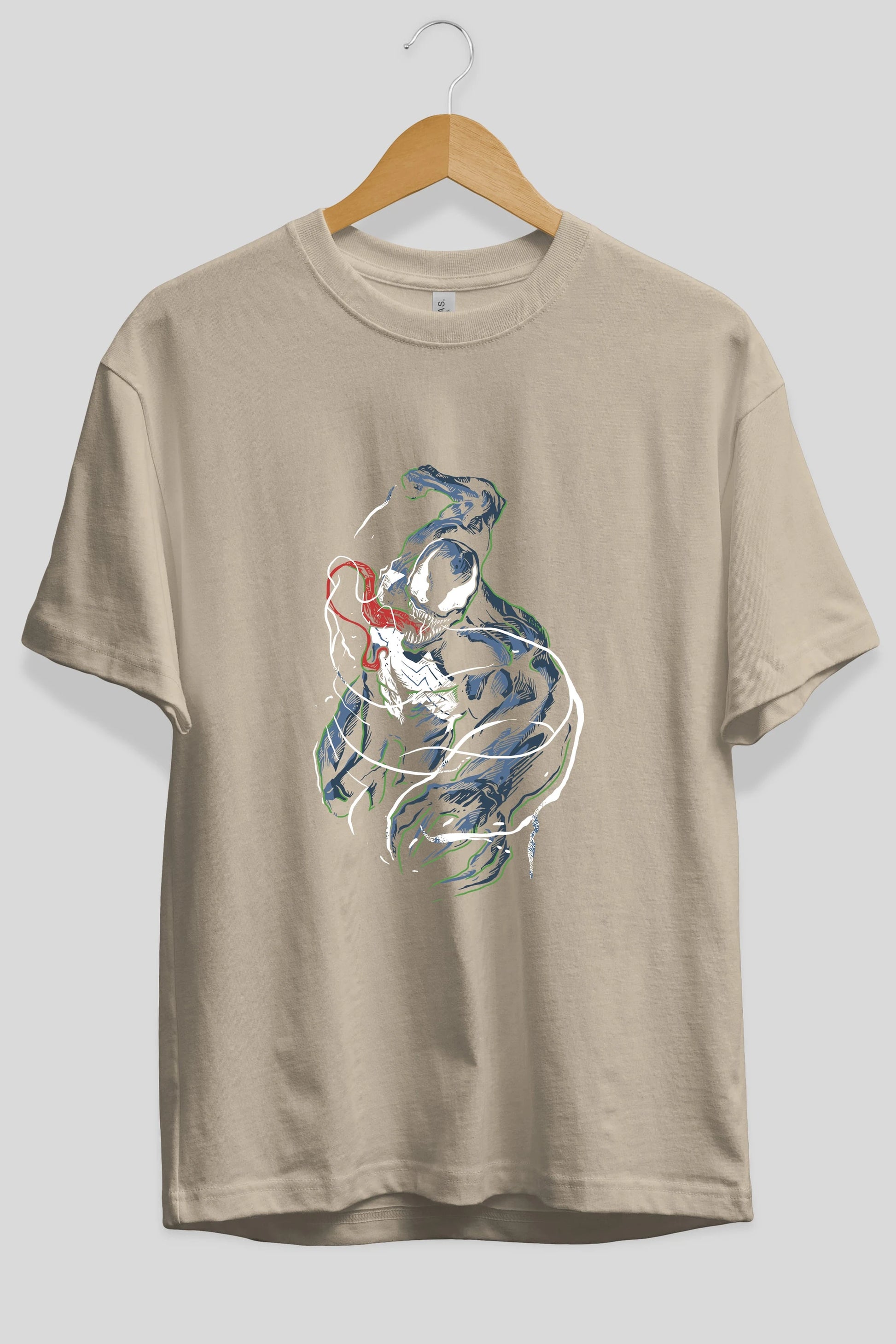 Venom (5) Ön Baskılı Oversize t-shirt Erkek Kadın Unisex %100 Pamuk Bisiklet Yaka tişort