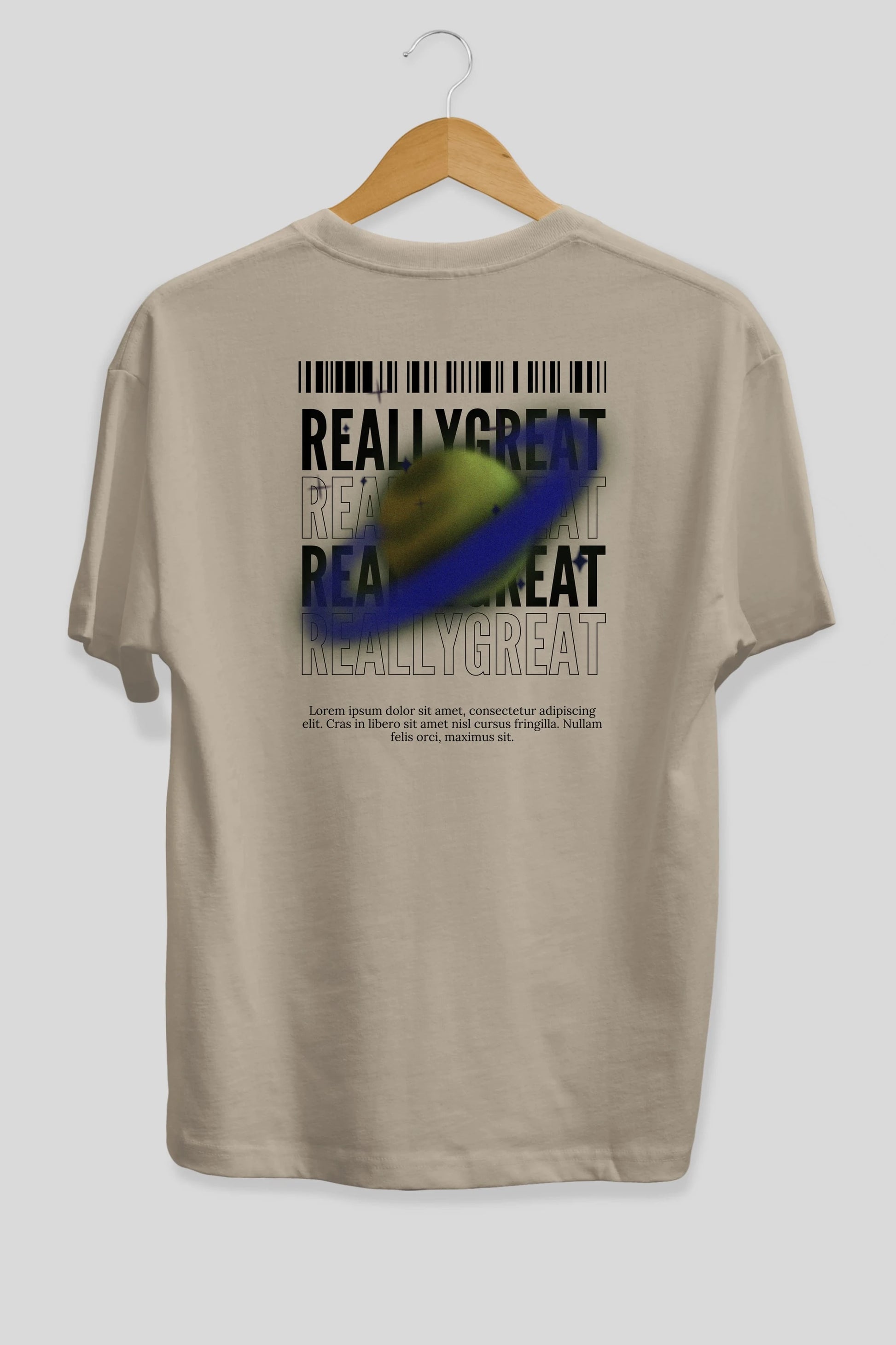 Really Great 2 Yazılı Arka Baskılı Oversize t-shirt Erkek Kadın Unisex