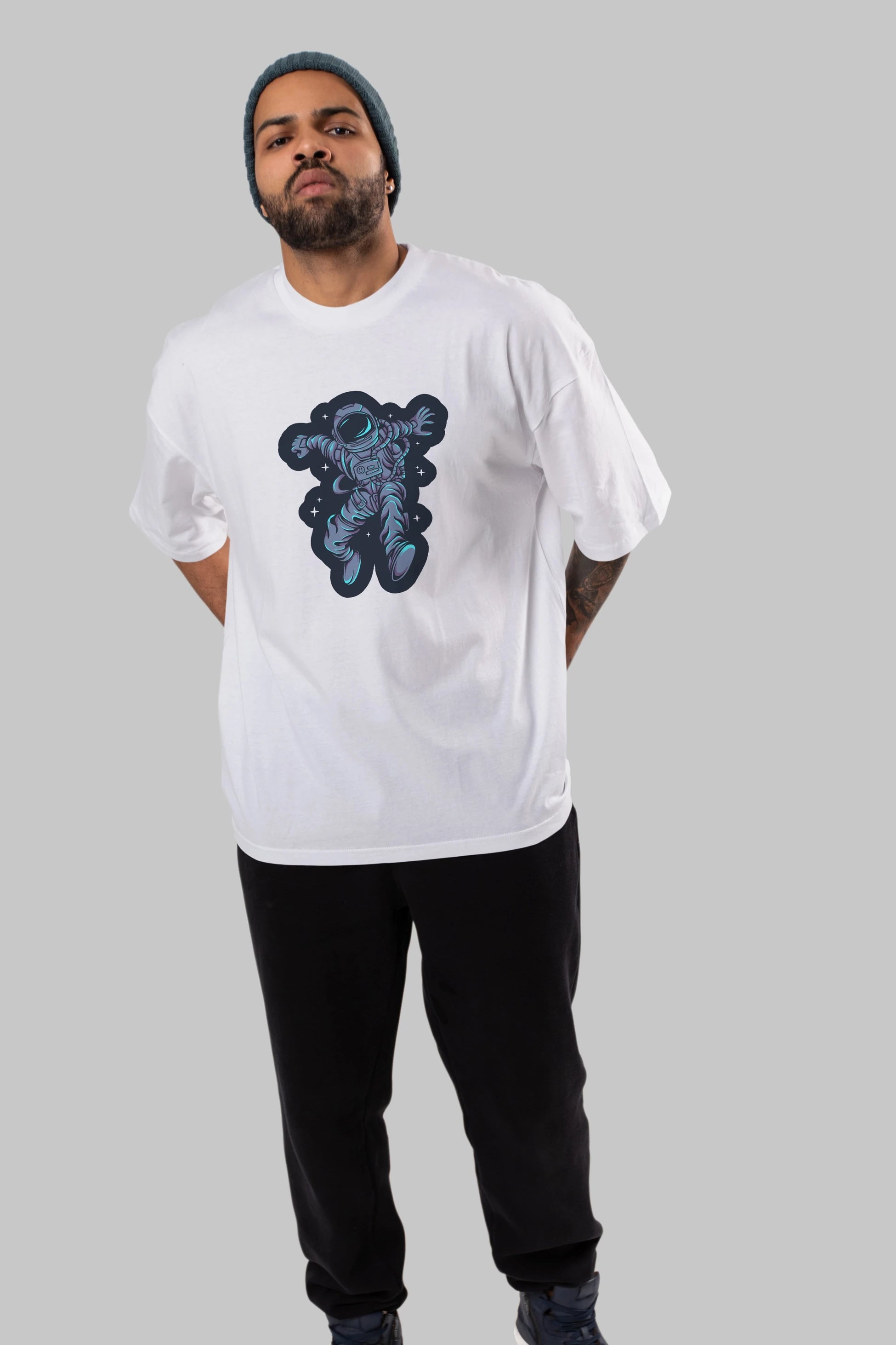 Astrostars sticker Ön Baskılı Oversize t-shirt Erkek Kadın Unisex