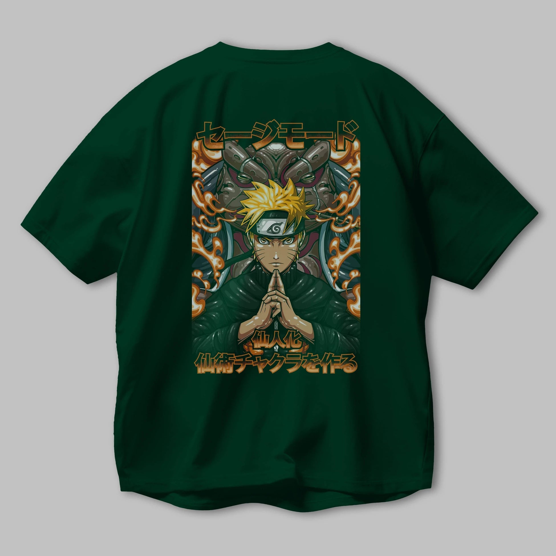 NARUTO (10) Anime Arka Baskılı Oversize t-shirt Erkek Kadın Unisex
