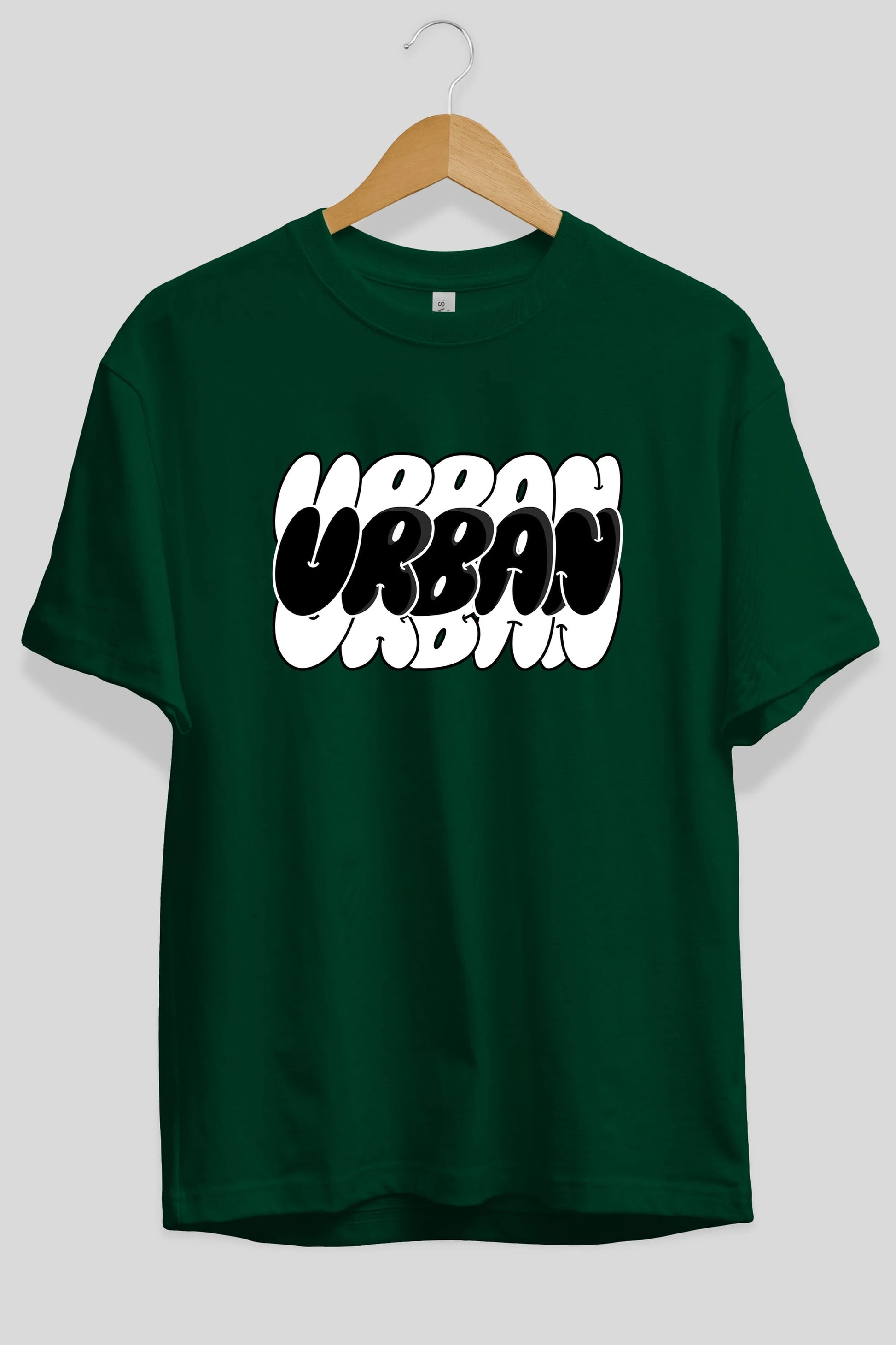 Urban Yazılı Ön Baskılı Oversize t-shirt Erkek Kadın Unisex