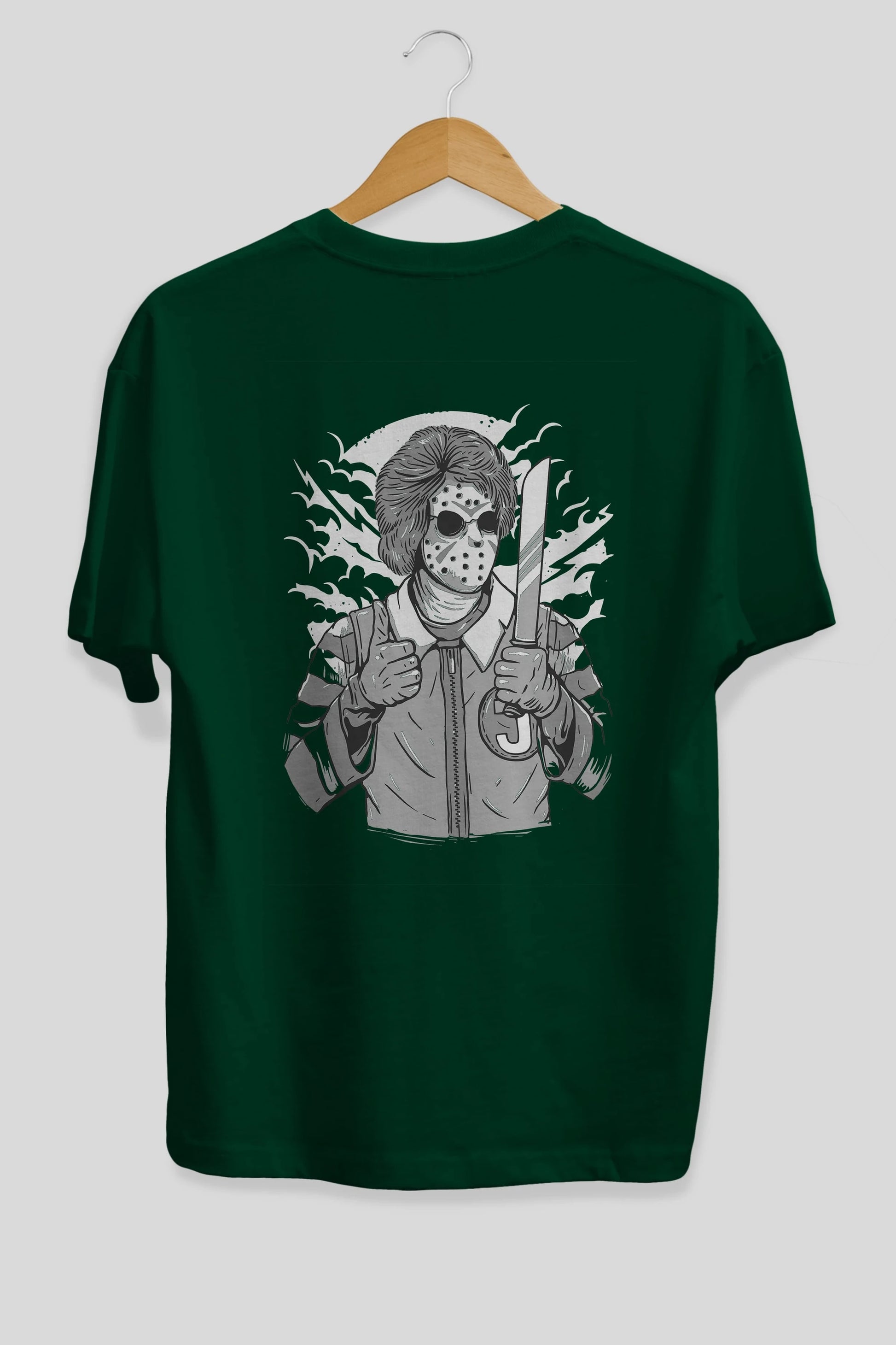 Clown Killer Arka Baskılı Oversize t-shirt Erkek Kadın Unisex %100 Pamuk