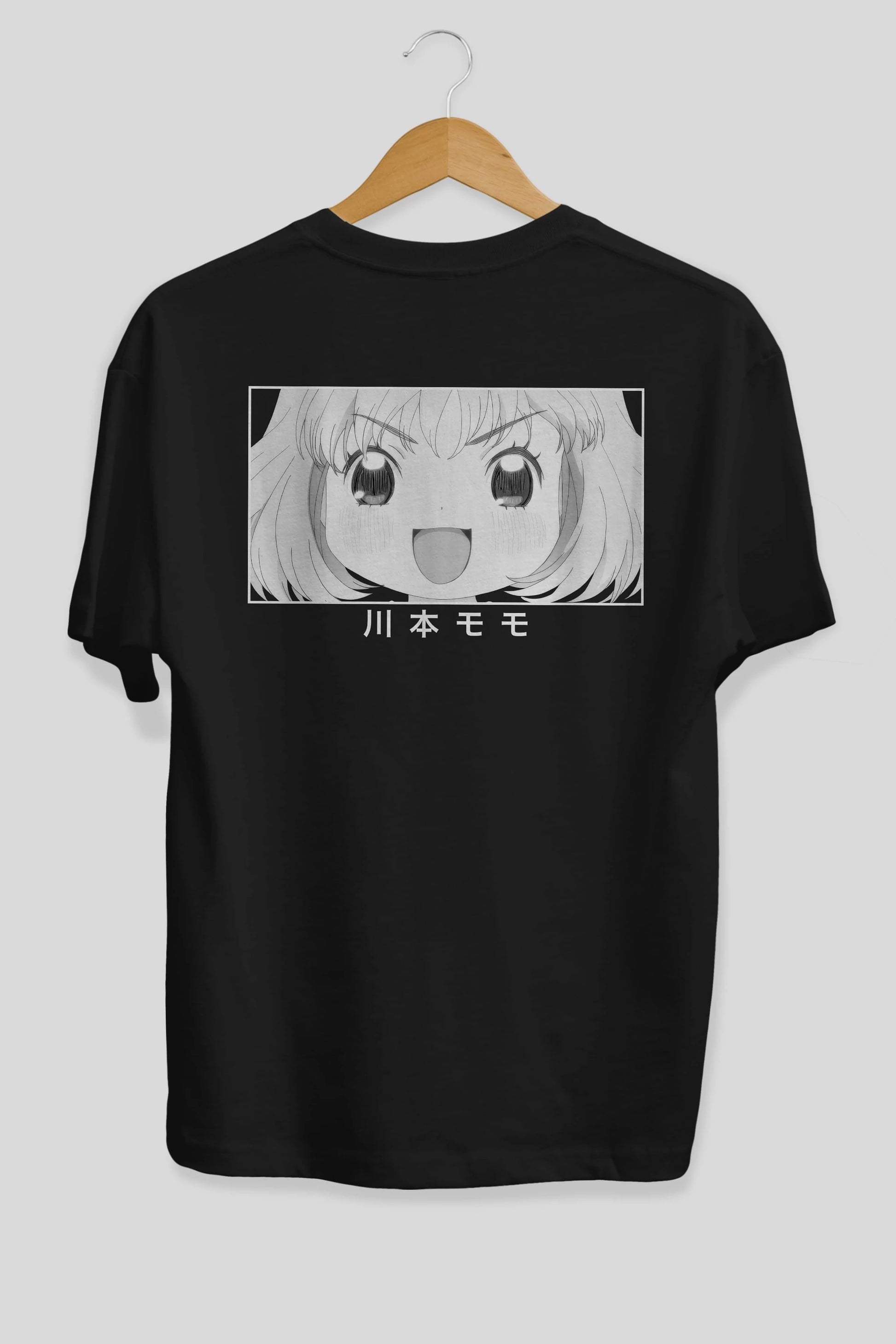 Momo Kawamoto 1 Anime Arka Baskılı Oversize t-shirt Erkek Kadın Unisex