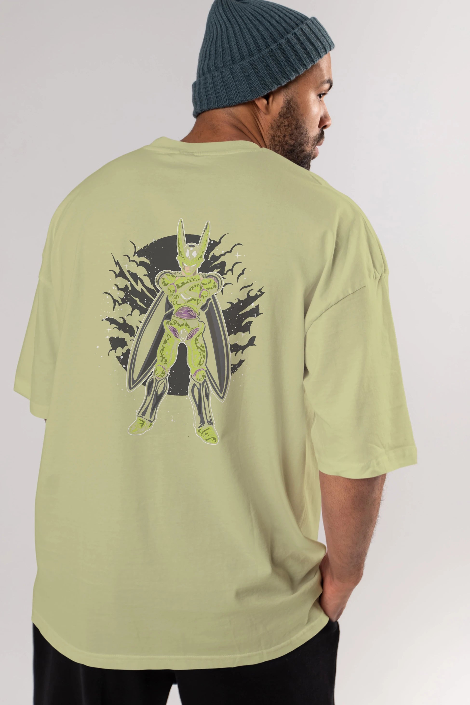 CELL Arka Baskılı Oversize t-shirt Erkek Kadın Unisex %100 Pamuk