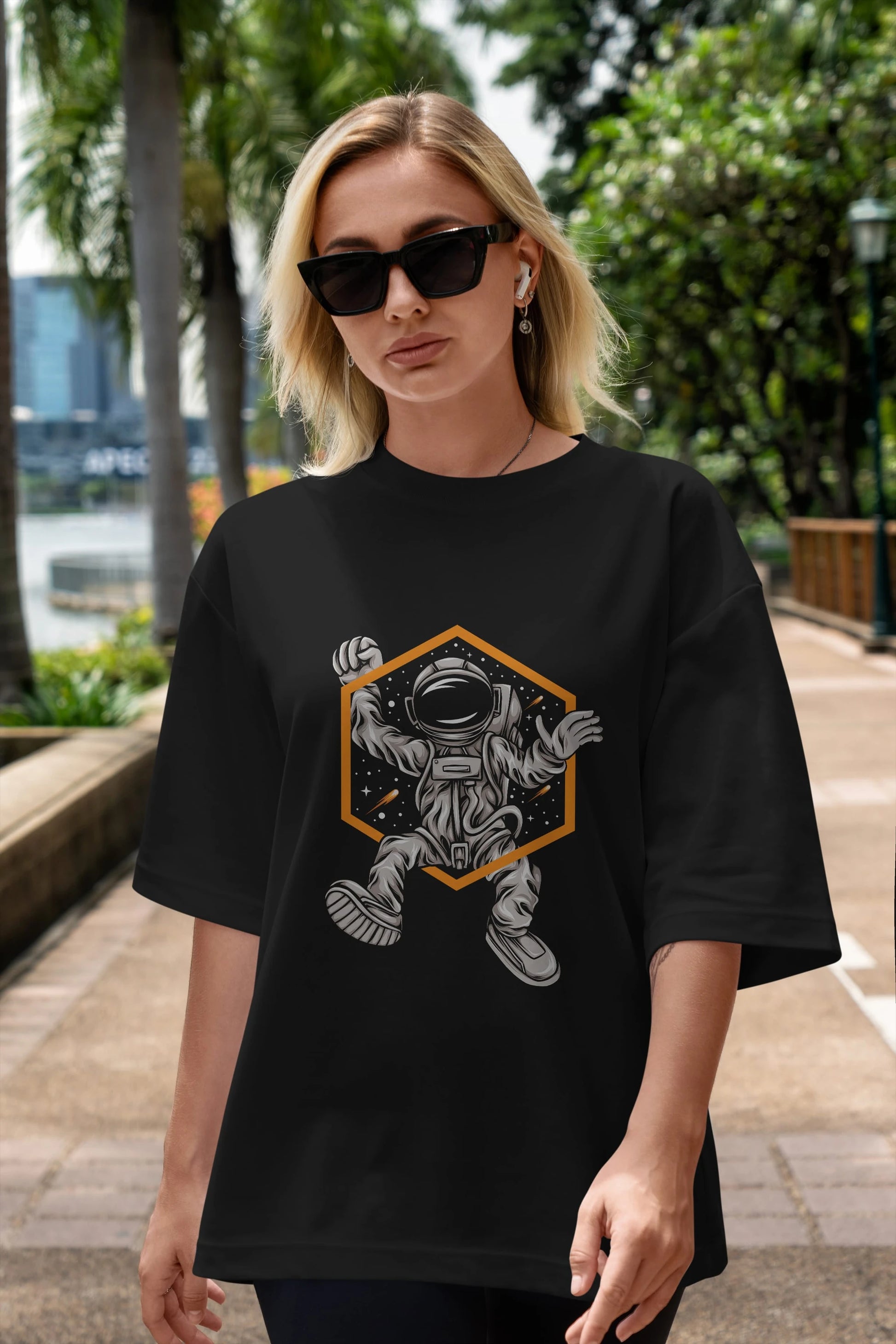 Astrofun Ön Baskılı Oversize t-shirt Erkek Kadın Unisex