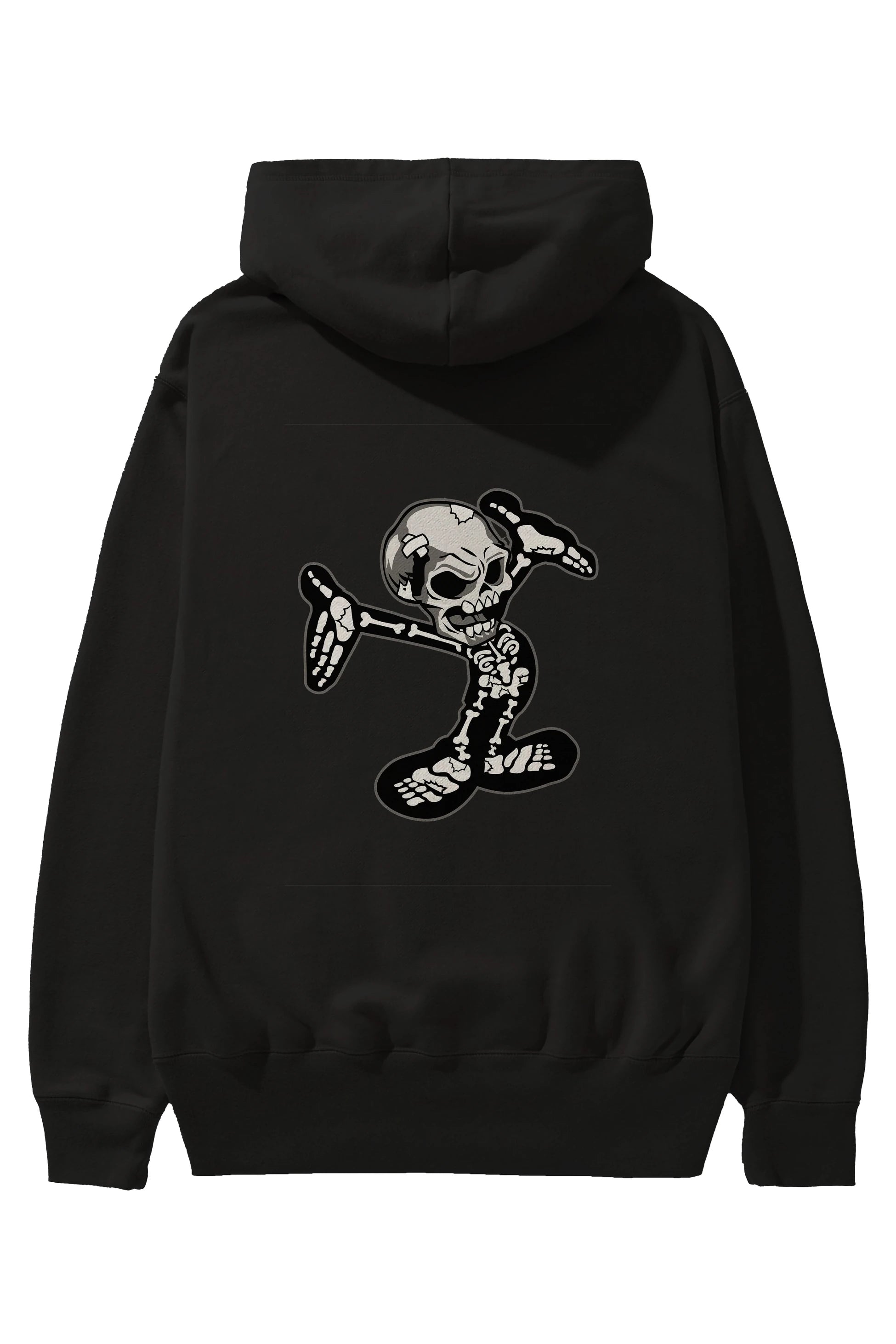 Skull Skeleton Arka Baskılı Hoodie Oversize Kapüşonlu Sweatshirt Erkek Kadın Unisex