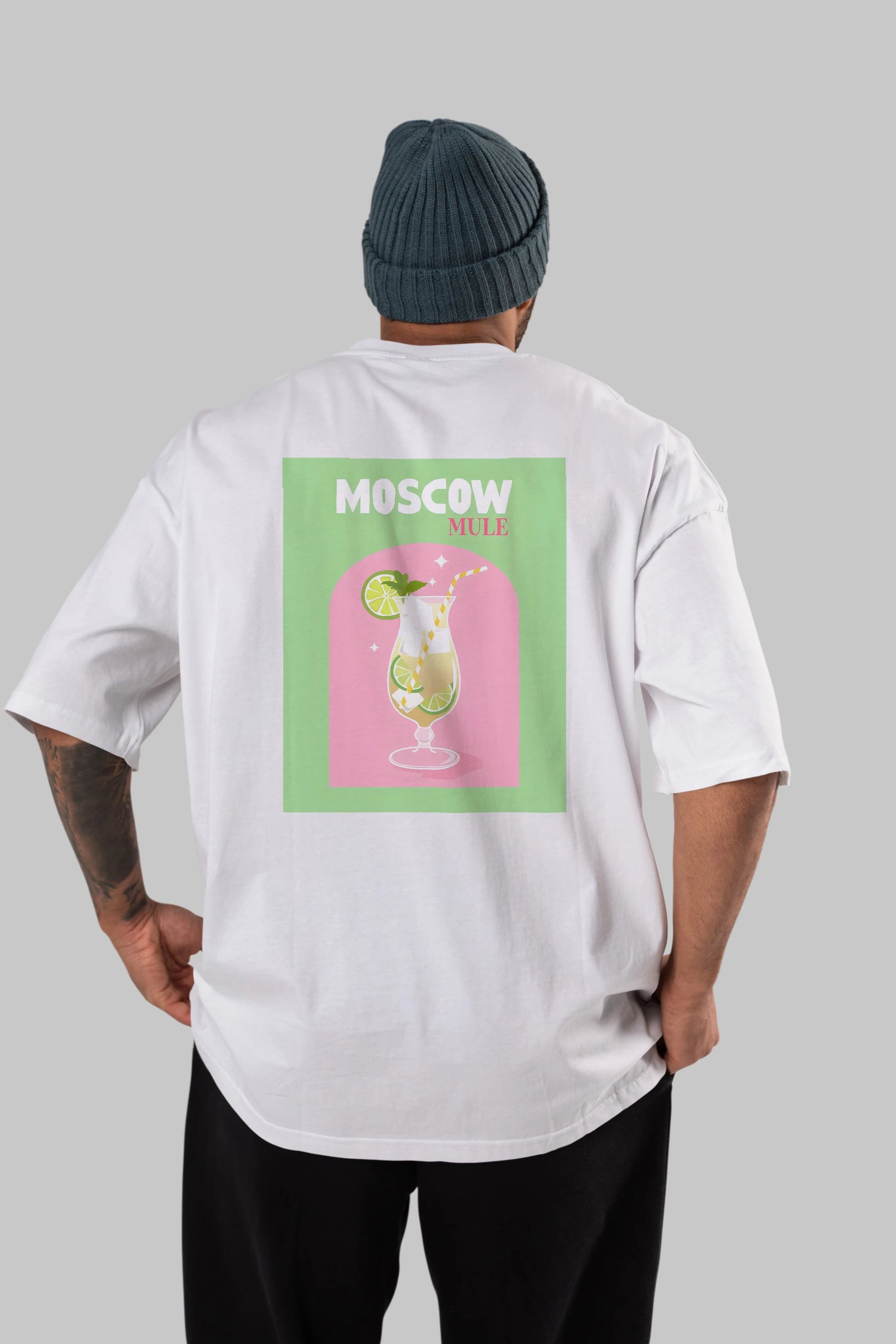Moscow Mule 5 Arka Baskılı Oversize t-shirt Erkek Kadın Unisex %100 Pamuk Bisiklet Yaka tişort